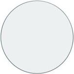 Round glass tabletop