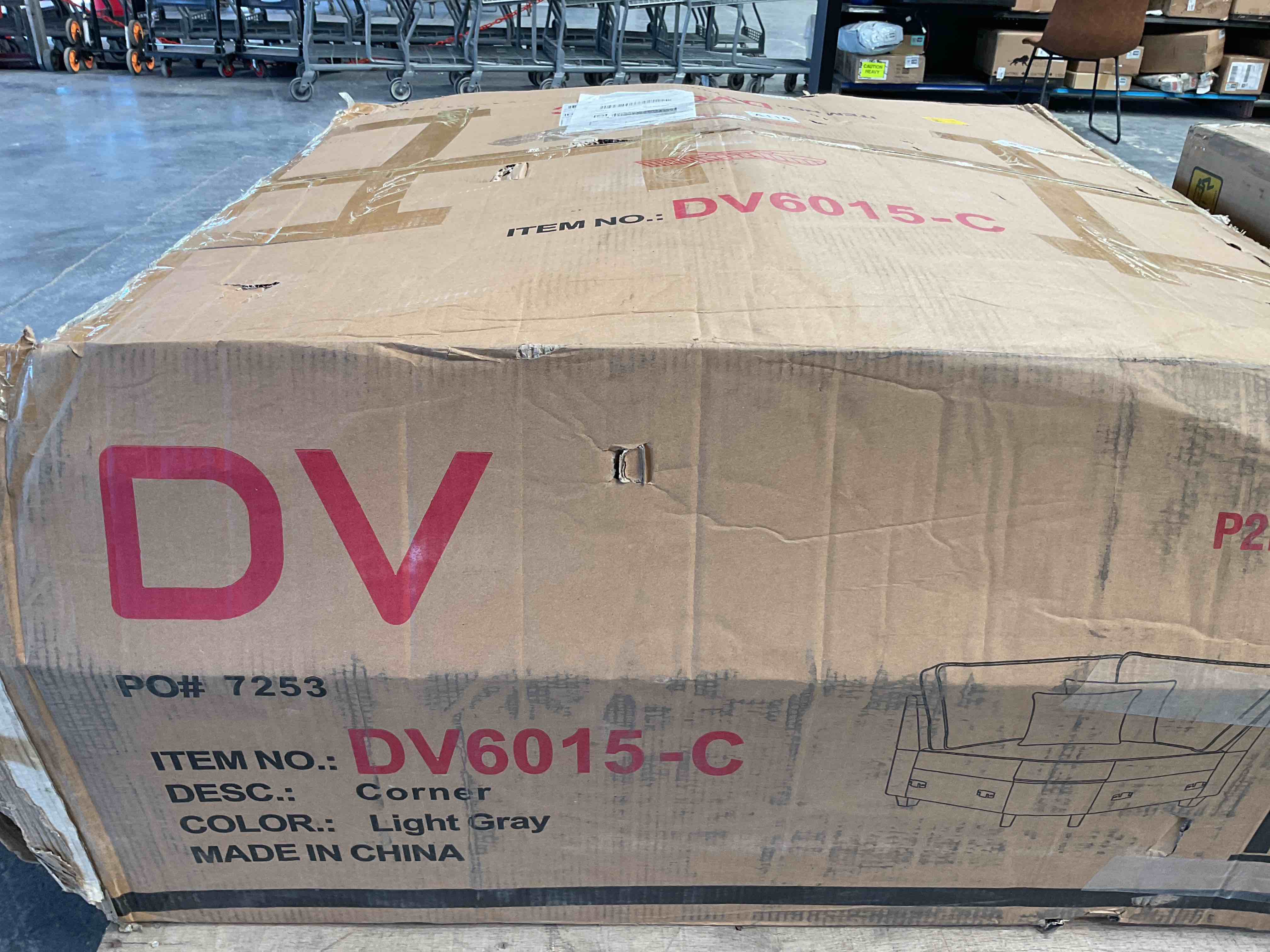 Condition photo showing Good Condition for light gray corner sofa