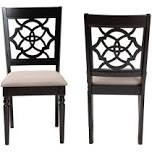 dark brown chair with cushion seat