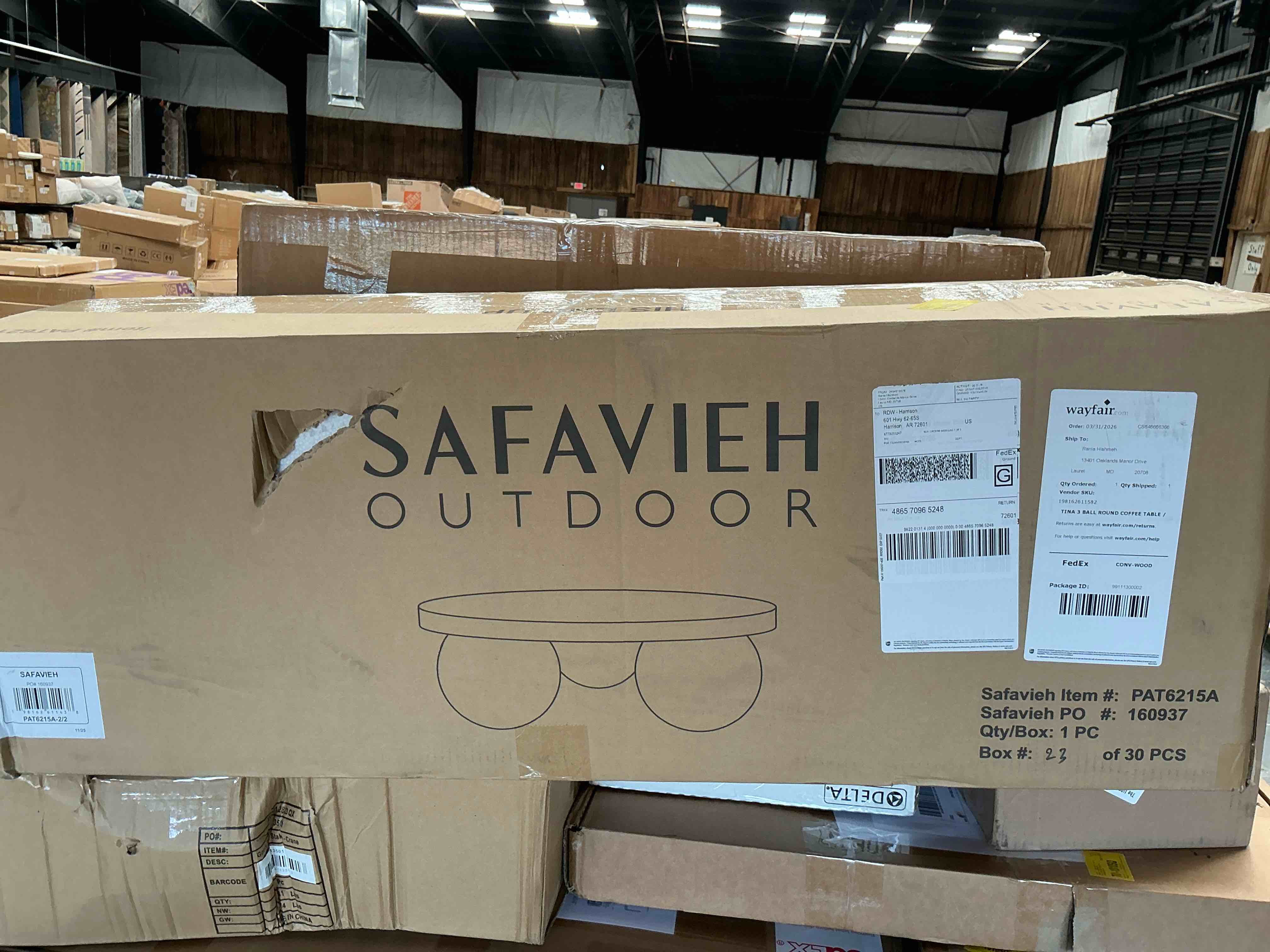 Condition photo showing Good Condition for tina 3 ball round coffee table legs only 