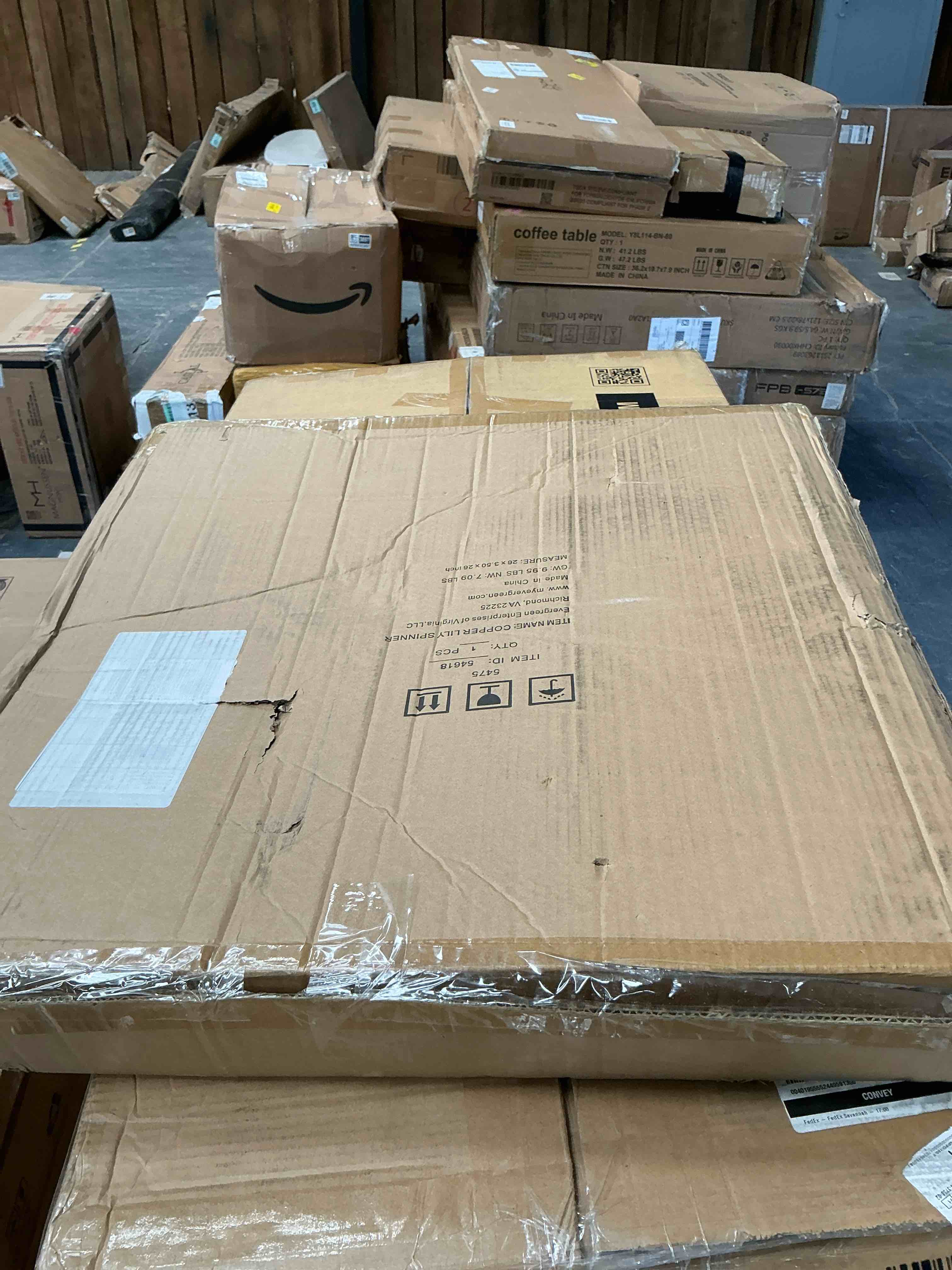 Condition photo showing Good Condition for mesmerizing copper lily wind spinner dual-tone | petal-in-petal design | independent rotors | brushed copper & antique blue |all seasons | 24" wx75 h