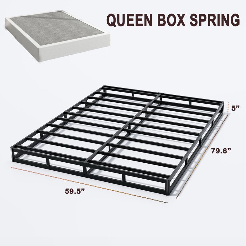 5 inch low profile box spring only with fabric cover mattress foundation easy assembly