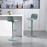 modern adjustable swivel bar stools, pu leather counter barstool with back, kitchen island chairs with large base(set of 2)