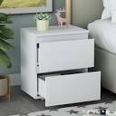 white 2 drawer nightstand
