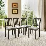 18.5'' H Upholstered Oak Wood Side Chair (set Of 4)