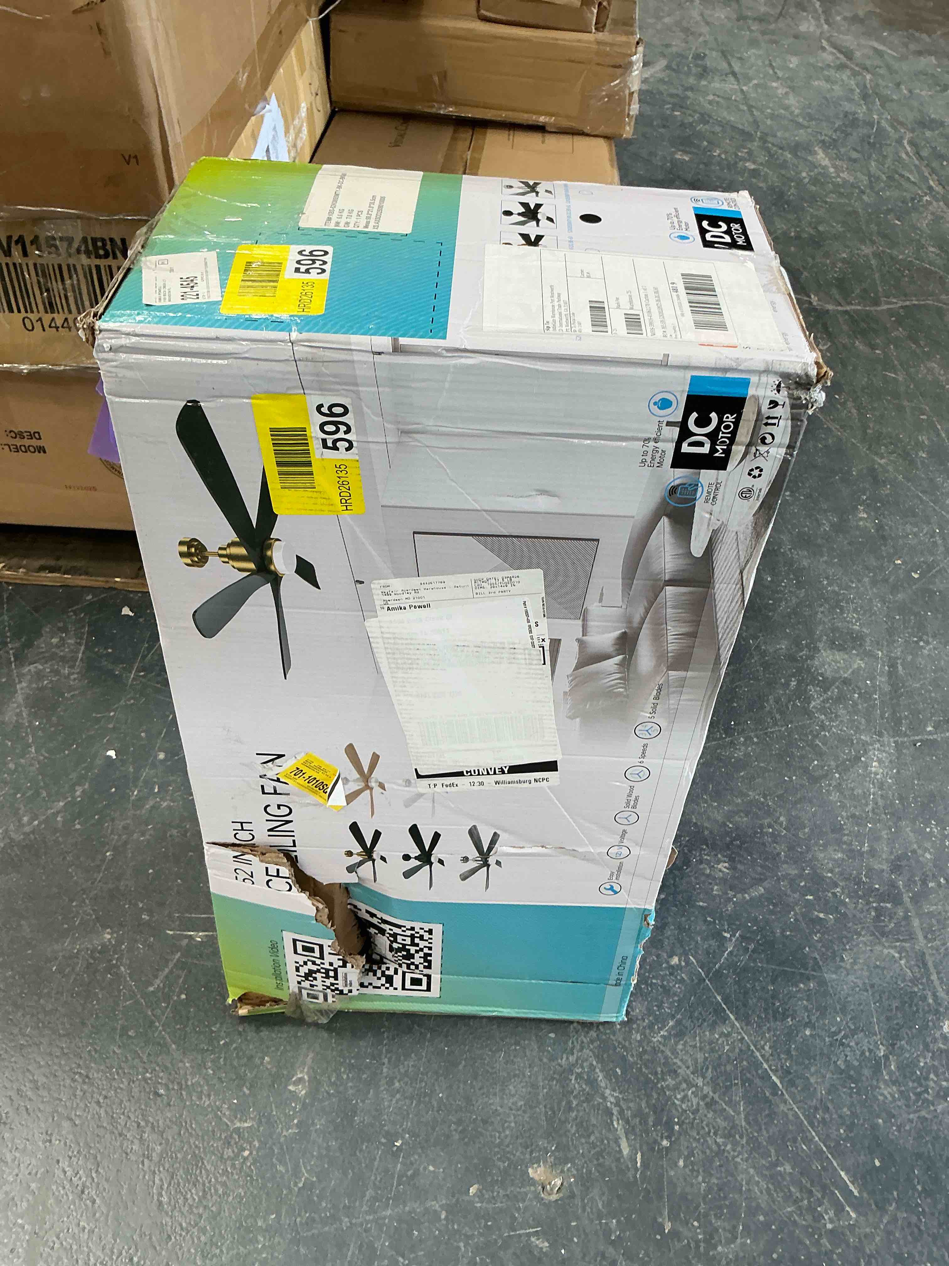 Condition photo showing Good Condition for damecia 52'' ceiling fan with led lights