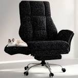 big and tall office chair, flip armrests for pets & cross legged sitting, executive ergonomic computer gaming chair with foot rest