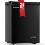 (Tested) 3.5 Cu Ft Chest Freezer With Temperature Display And Removable Basket