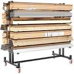 7-tier steel horizontal storage rack,detachable lumber storage rack,load 2000 lbs heavy adjustable pipe rack lumber organizer shelf for garage workshop shed basement