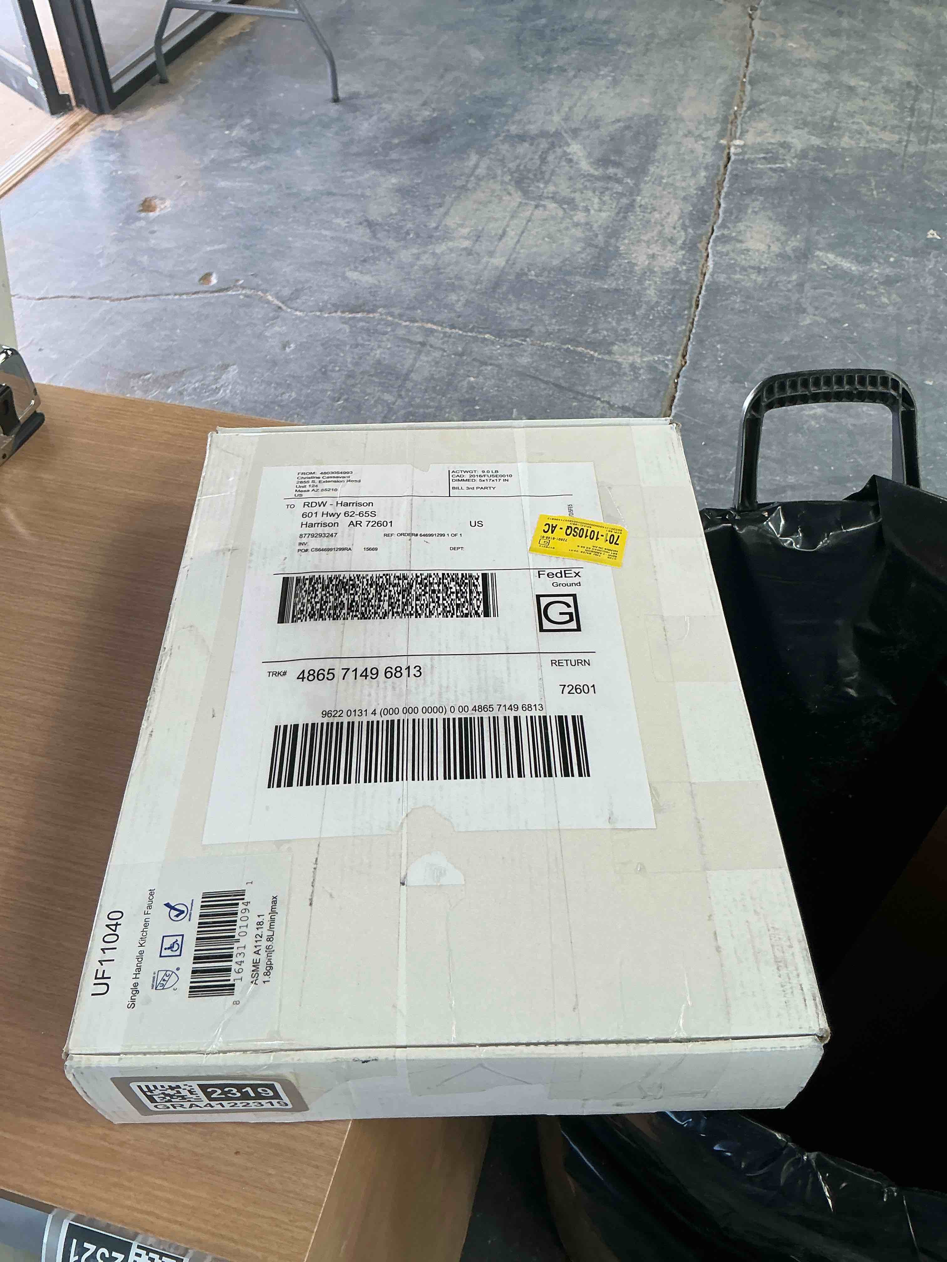 Condition photo showing Good Condition for ultra faucets prime single handle kitchen faucet w/ side spray, 3 hole, chrome - uf11040
