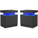 Nightstands set of 2 LED Night Stand
