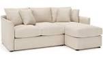 Square Arm Sectional Sofa, Beige