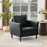 bobur 22''w faux leather living room accent chair