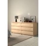 double dresser 6 drawers box 2/2-top, rails/plinths, drawer fronts, drawer bottoms, back panel