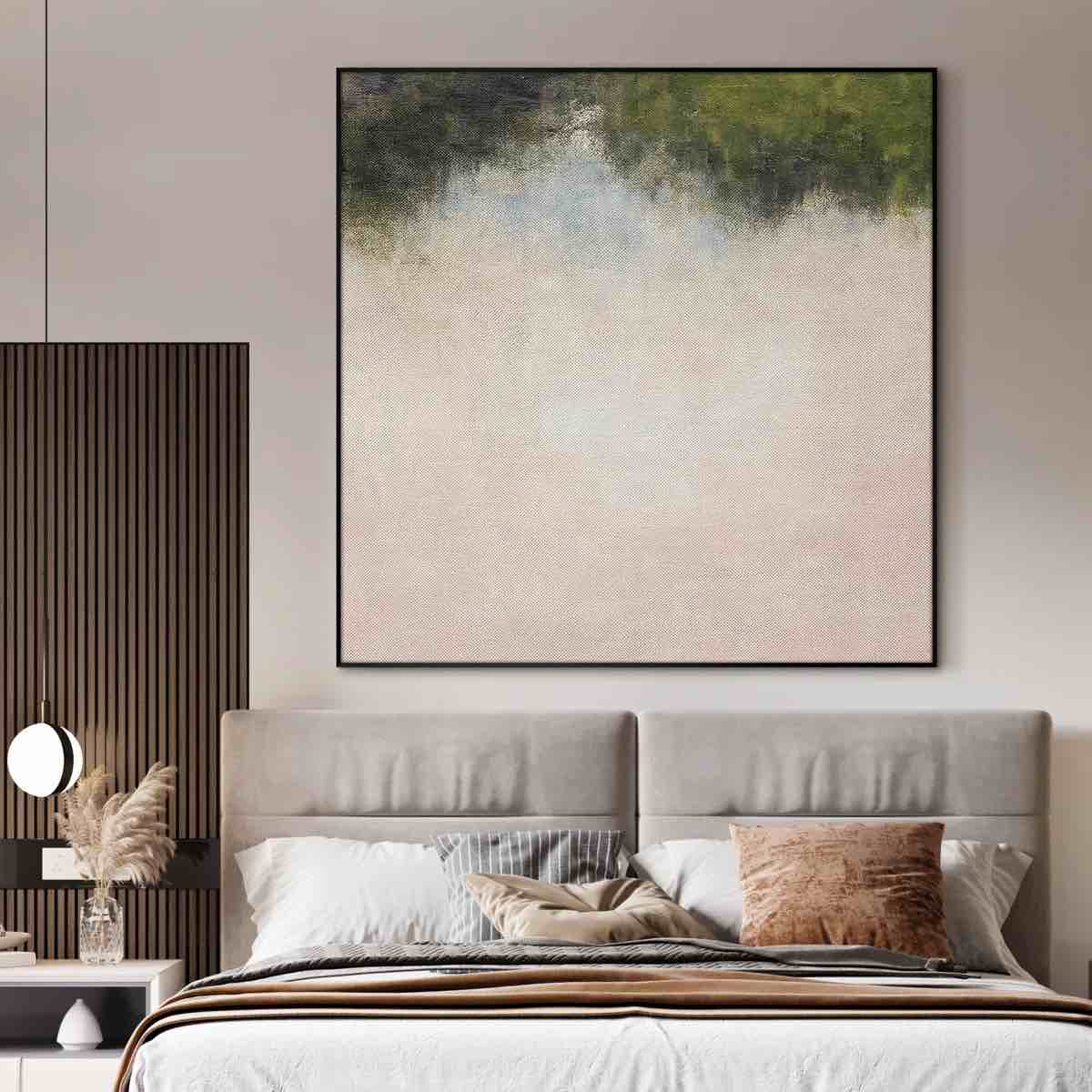 Extra Large Wall Art Fabric Print - Modern Abstract for Contemporary Home Artwork Decor for Living Room or Bedroom - "Frame Assembly Required (Unfinished Frame)"