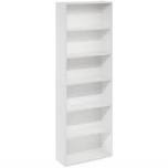 white bookcase