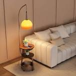 63 Inches Traditional Glass Shade Floor Lamp