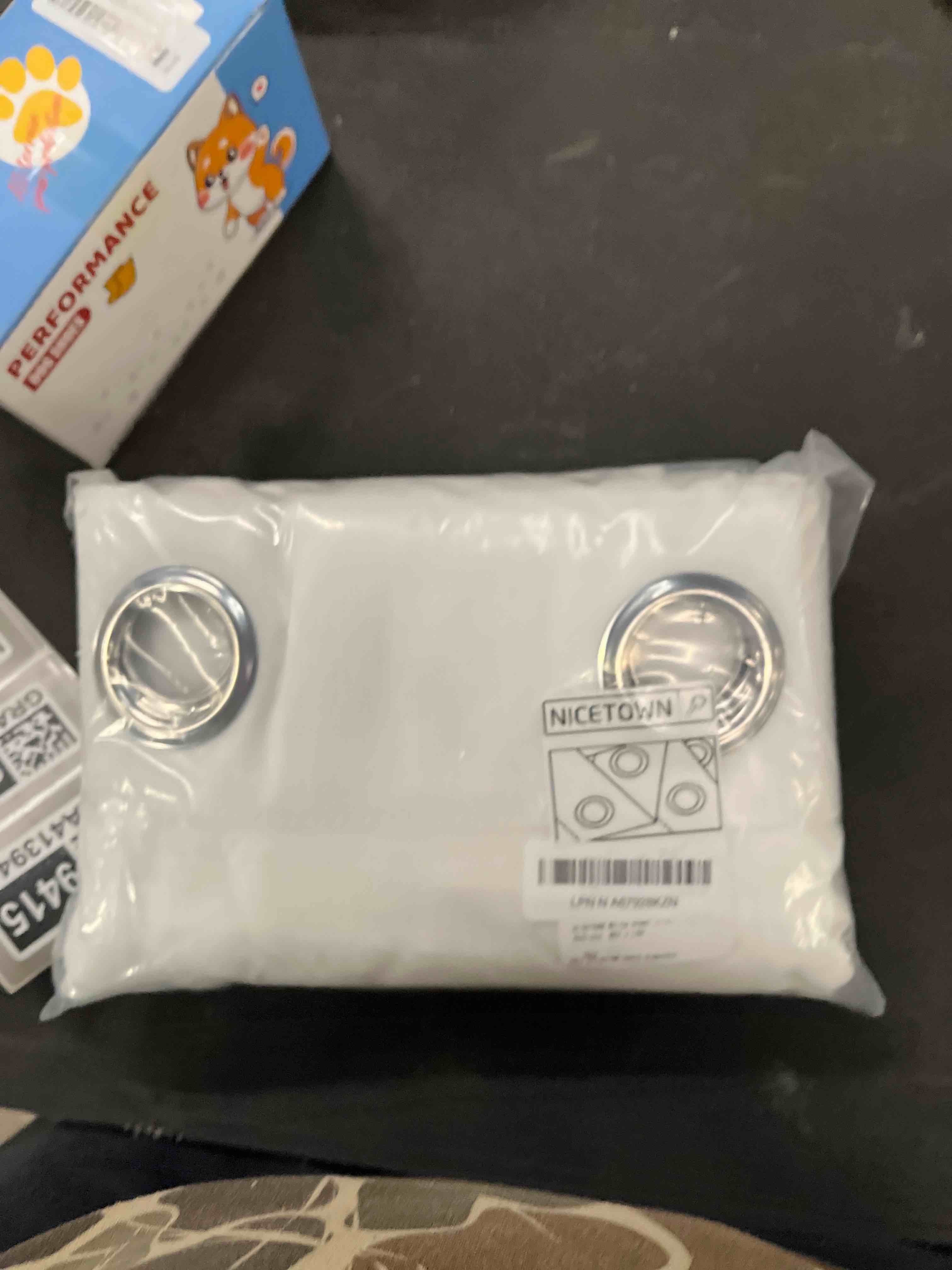 Condition photo showing Good Condition for NICETOWN White Sheer Linen Curtains for Living Room 84 inch Length 2 Panels Set, Grommet Semi Sheer Privacy with Light Filtering Flax Window Treatments for Bedroom, W52 x L84 52"W x 84"L (Pack of 2) White