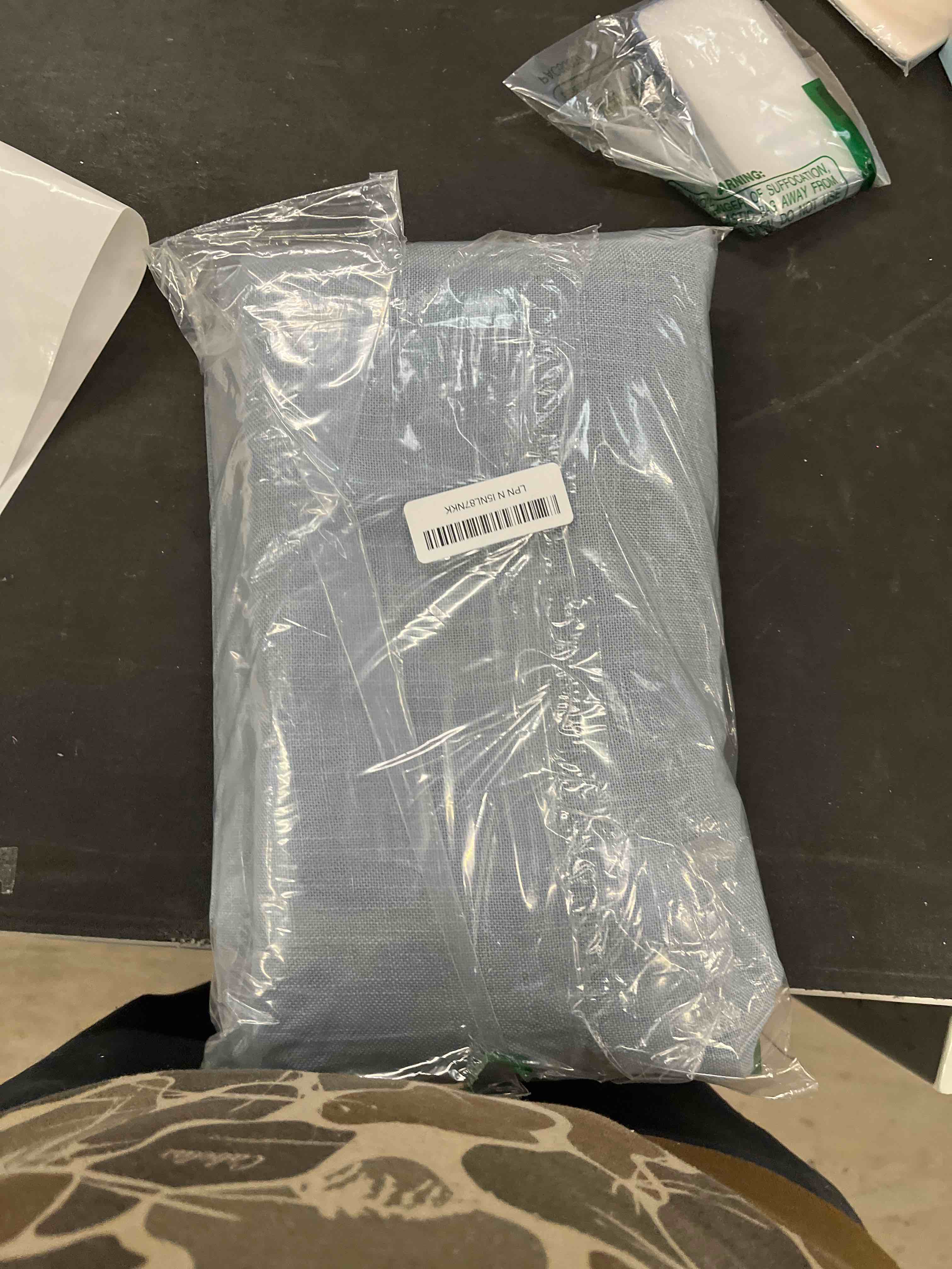 Condition photo showing Good Condition for MIULEE Dusty Blue Linen Curtains 45 Inch Length 2 Panels for Kitchen Bedroom Living Room, Soft Thick Linen Textured Short Basement Window Drapes Semi Sheer Light Filtering Back Tab Burlap Look Decor 52"W x 45"L (Pack of 2) Stone Blue