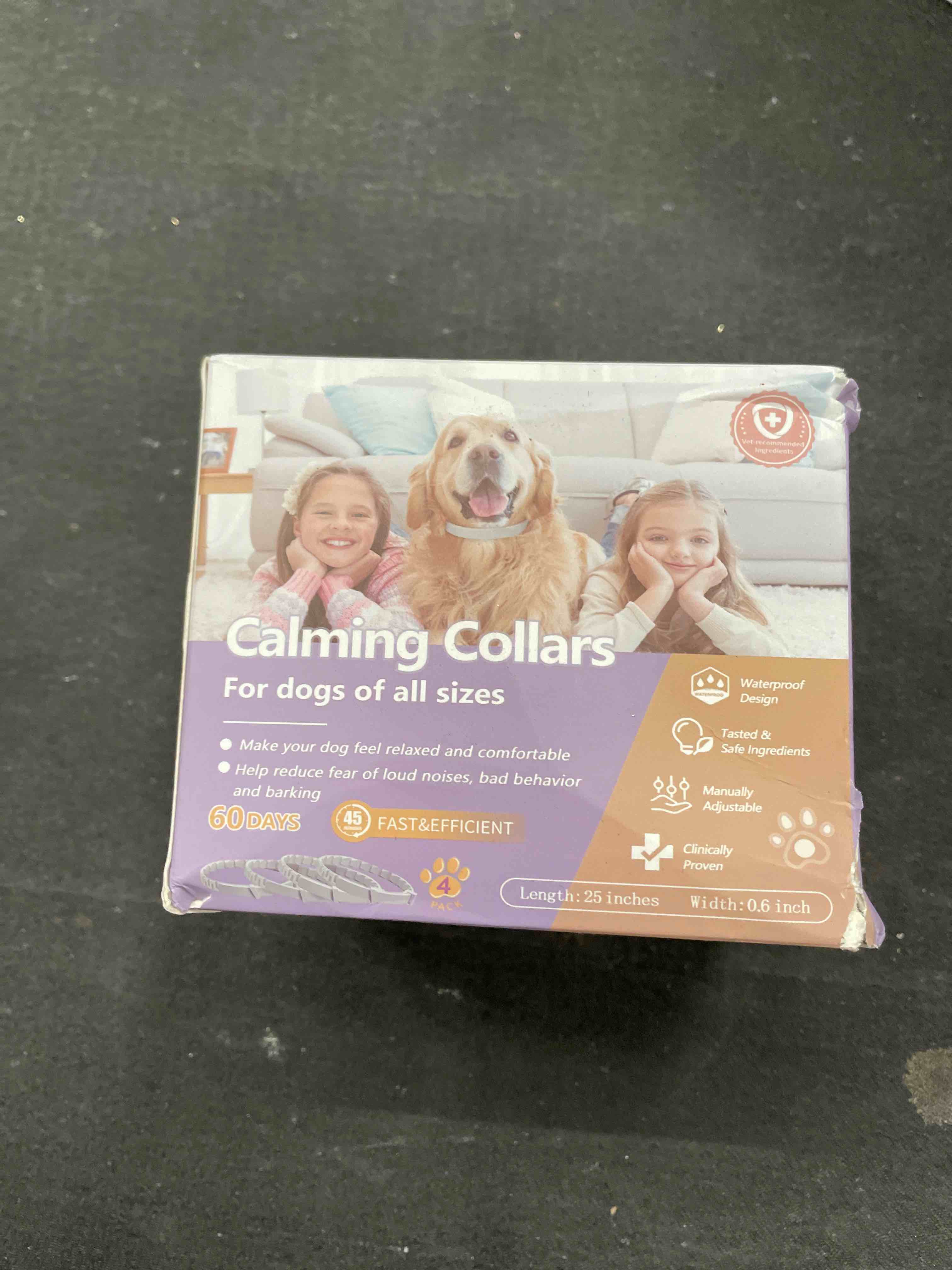 4 Pack Calming Collar for Dogs with Natural Pheromone | Dog Calming Collar Helps Reduce Unwanted Beh