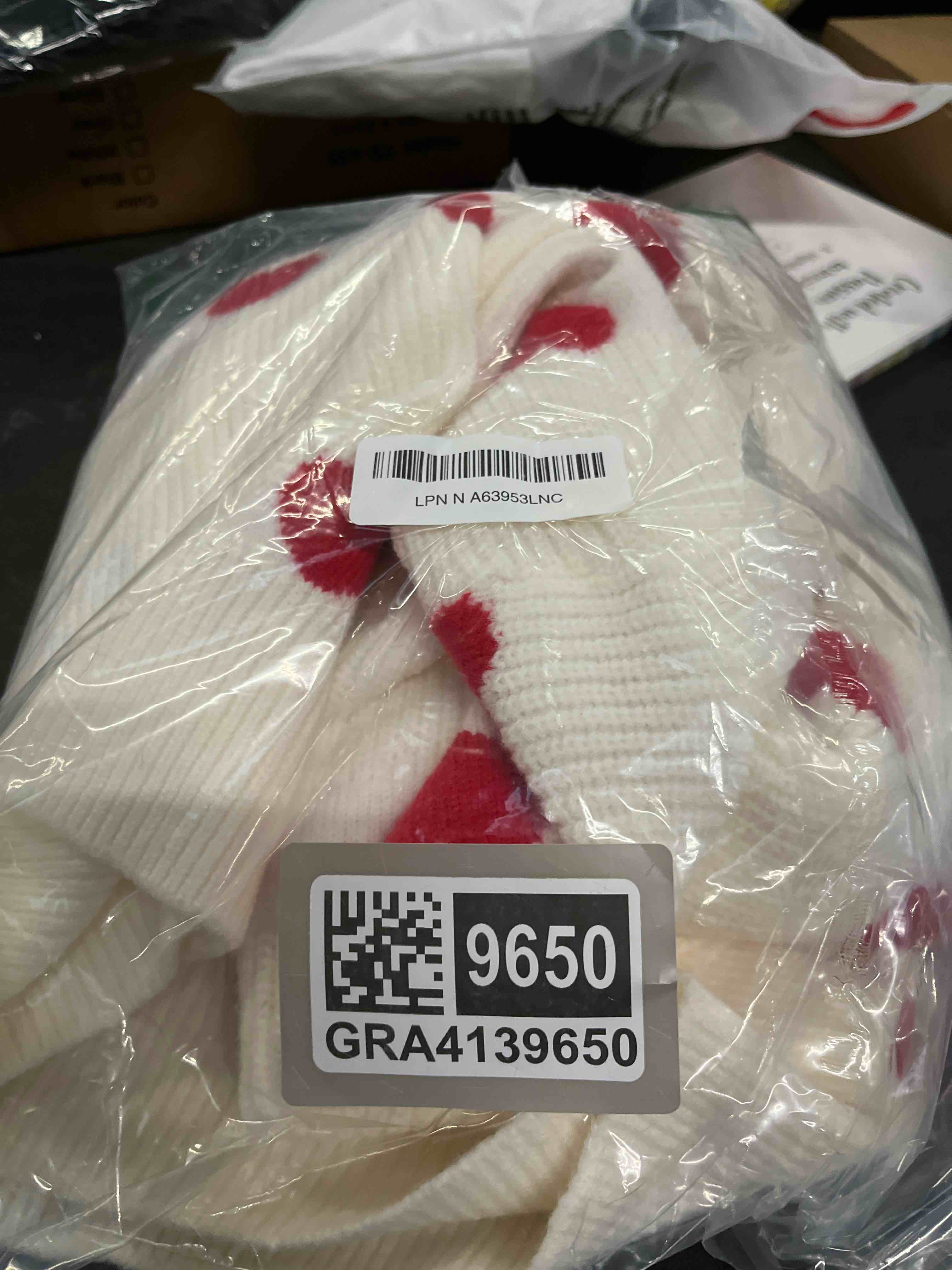 Condition photo showing Good Condition for Womens Cute Heart Sweater Y2k Crew Neck Long Sleeve Knitted Tops Valentine Romantic Pullover Sweater