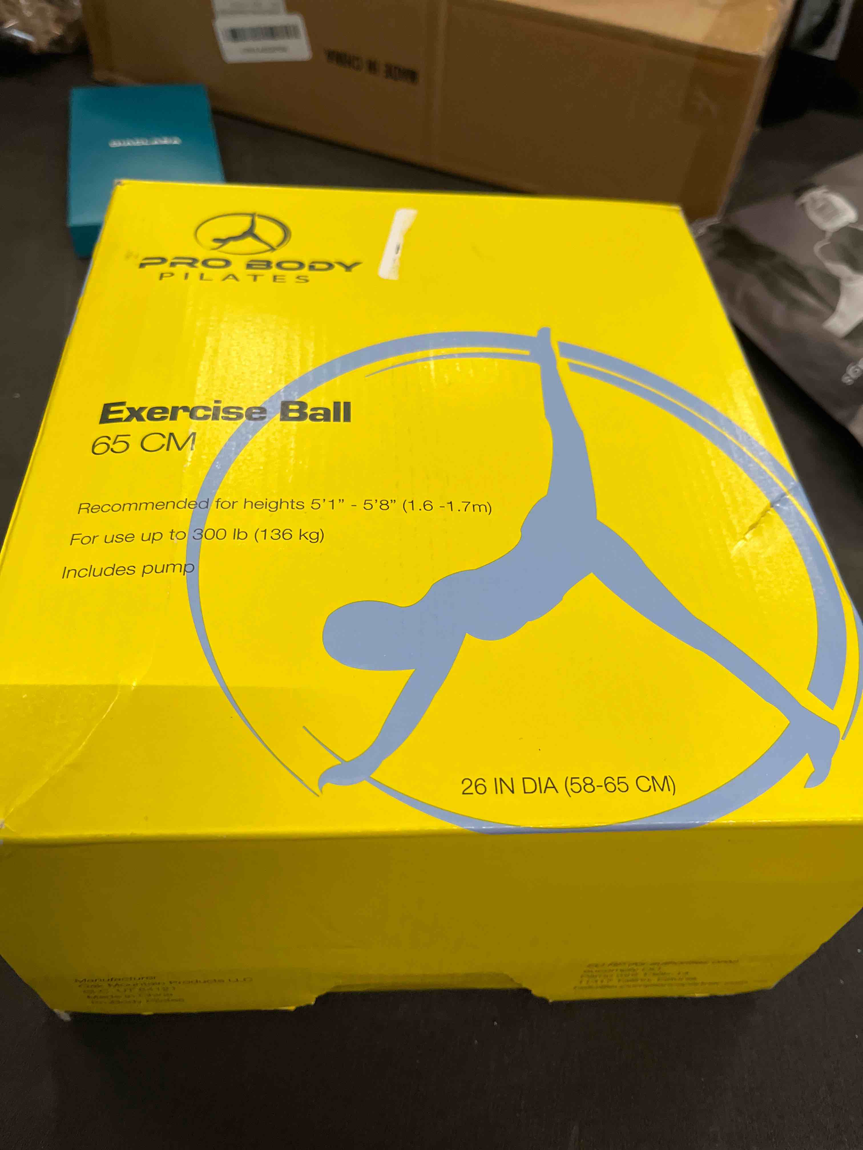 Condition photo showing Good Condition for ProBody Pilates Exercise Ball - Multiple Sizes Gym Grade Balance Ball for Fitness, Yoga, Workout, Pregnancy & Physical Therapy