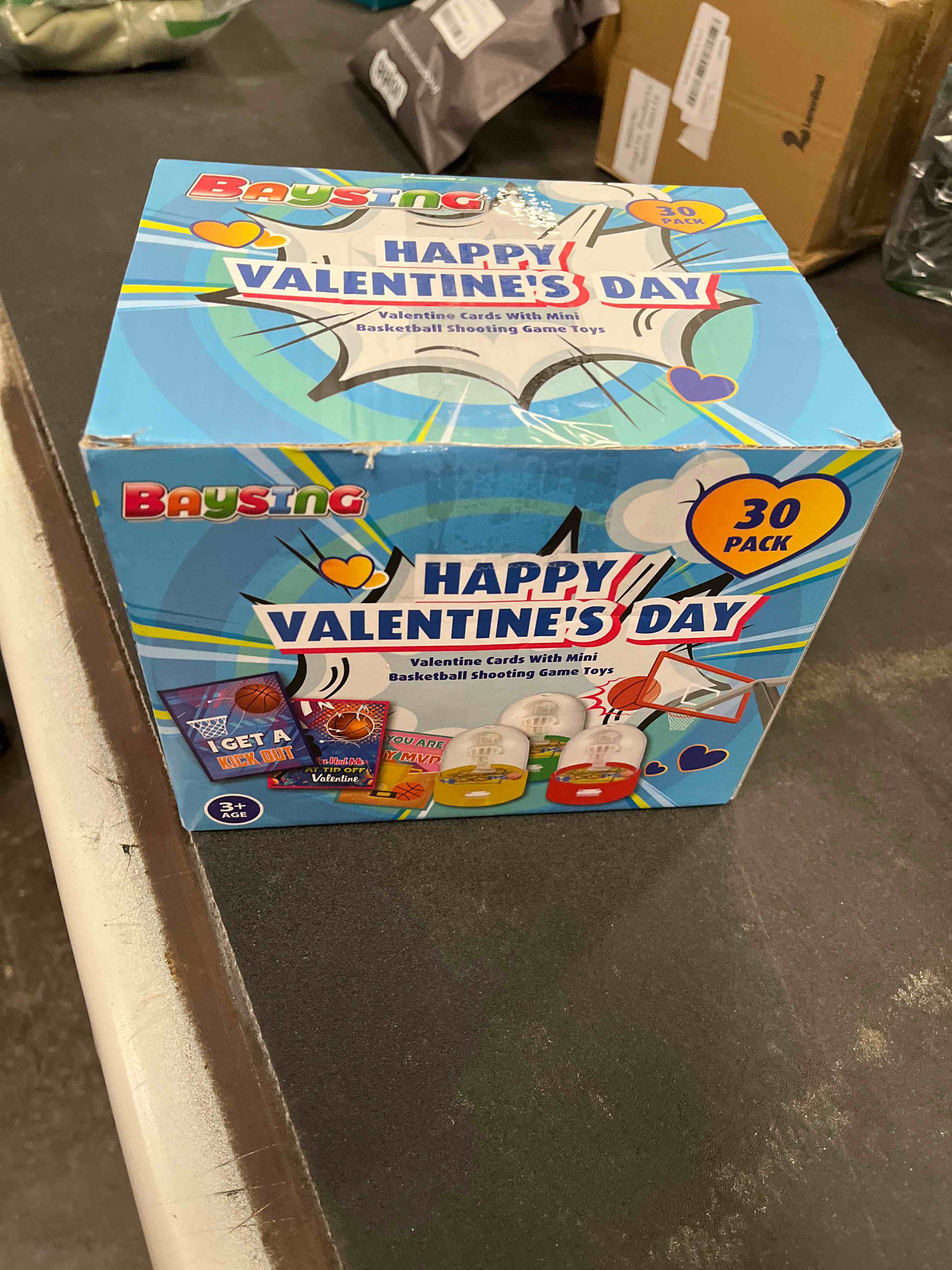 Condition photo showing Good Condition for 30 Pack Valentines Day Gifts for Kids for Classroom, Valentine's Exchange Greeting Cards with Mini Basketball Shooting Games Sports Gift Cards Finger Basketball Toy, Classroom Gifts Exchange Prize