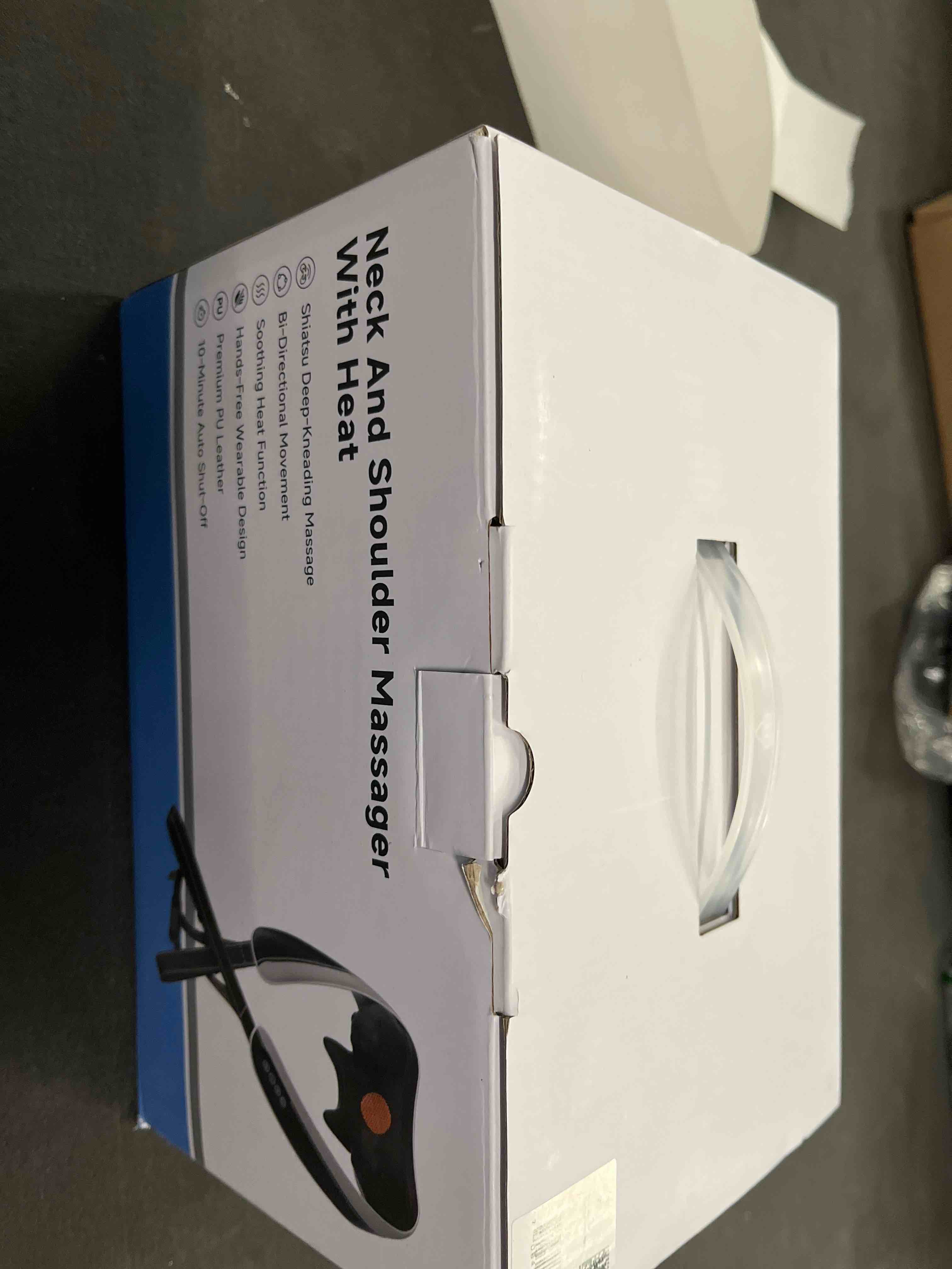 Condition photo showing Good Condition for 6D Neck Massager for Pain Relief Deep Tissue, Kneading Shiatsu Neck and Shoulder Massager with Heat,Cordless Massager for Back and Shoulder Pain, Gifts for Women Men Home Office Christmas Black