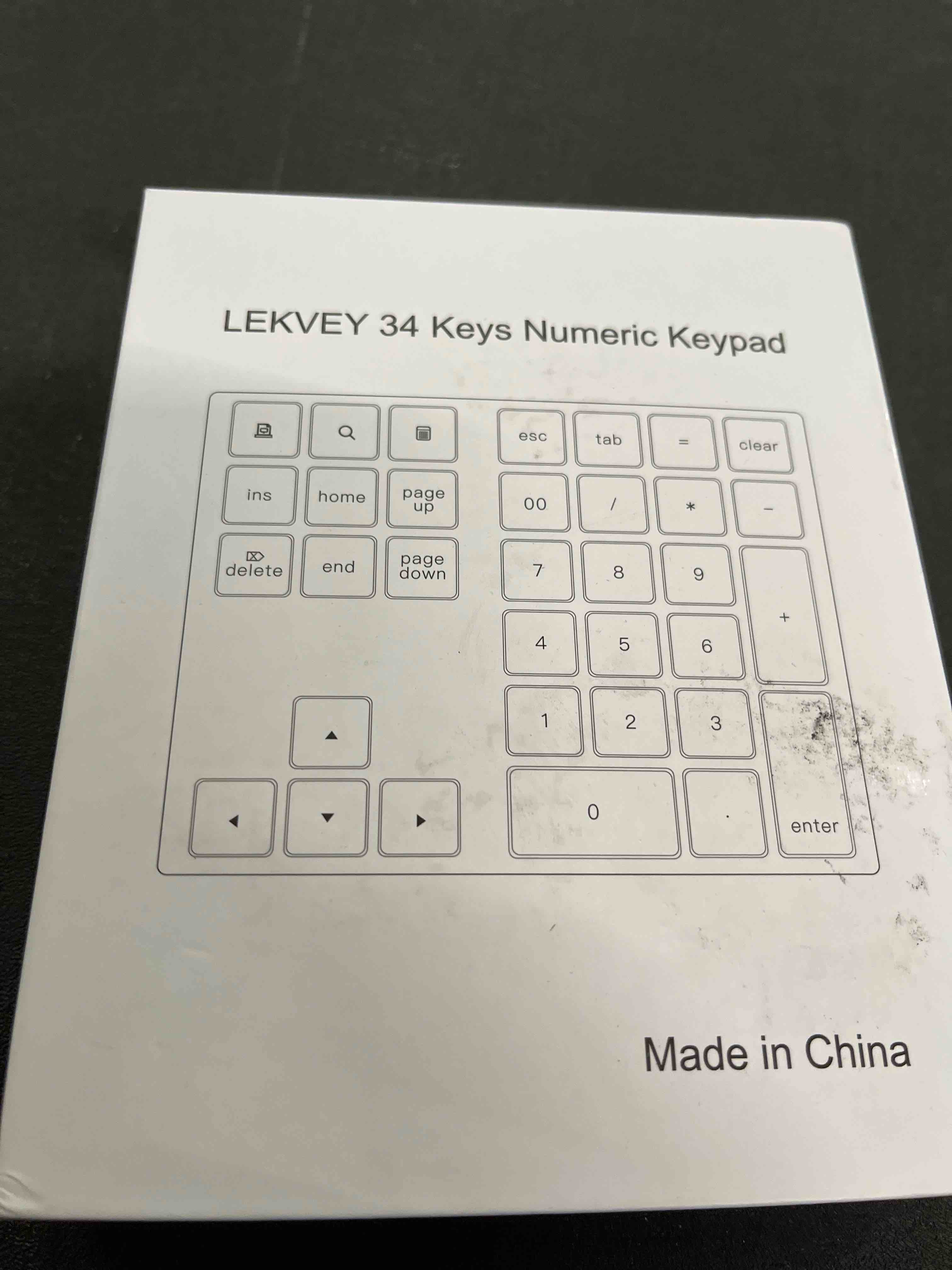Condition photo showing Good Condition for Lekvey Bluetooth Number Pad, Aluminum Rechargeable Wireless Numeric Keypad Slim 34-Keys External Numpad Keyboard Data Entry for Laptop, MacBook, MacBook Air/Pro, iMac, Windows, Surface Pro - Silver White and Silver