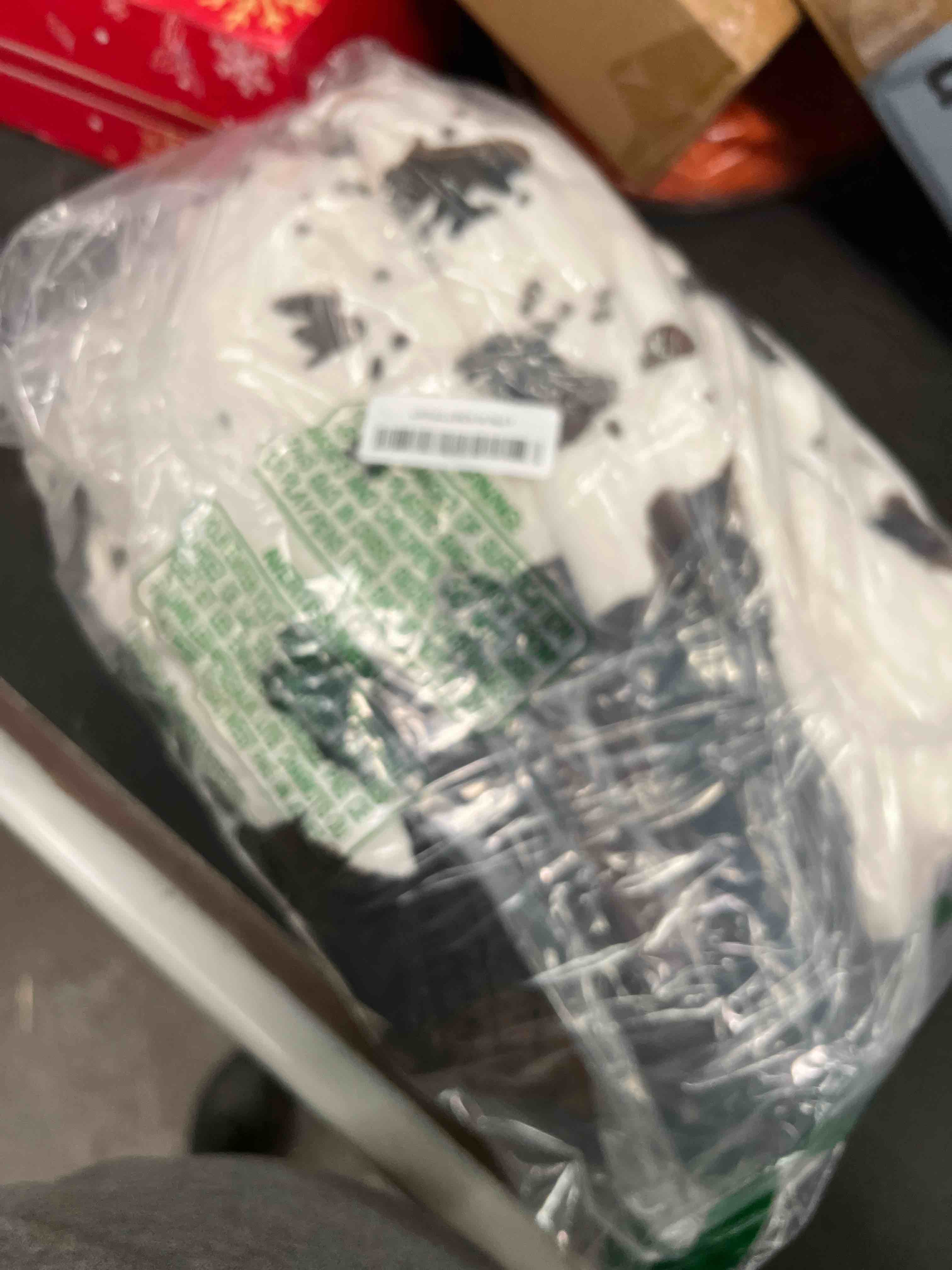 Condition photo showing As Is for Cow Print Heated Throw Blanket Electric Blanket-Heating Blanket Throw with 10 Heat Levels & 10 Hours Auto Off, Cozy Soft Fleece Sherpa, Washable, 50 x 60 Inches Cow Print White 01 - Black Ombre-white Throw 50" x 60"