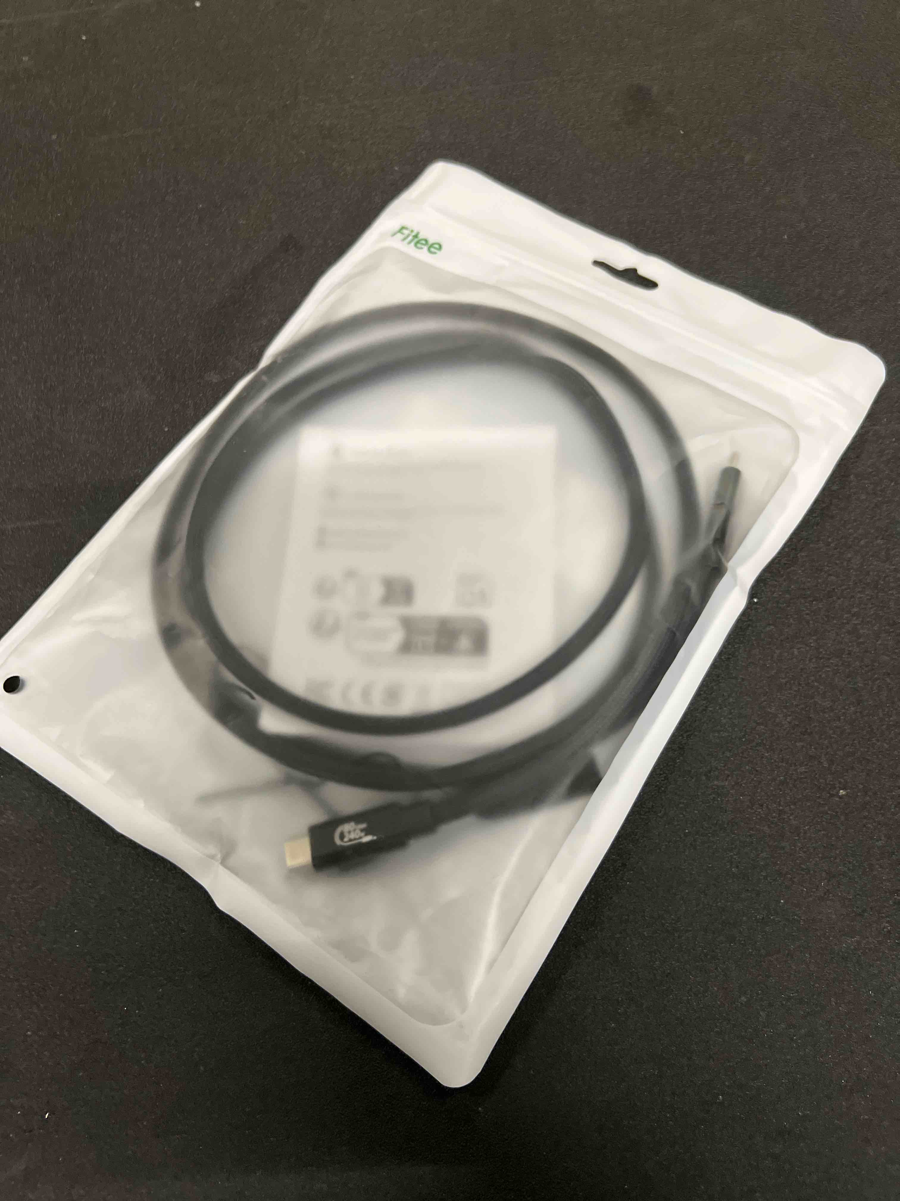 Condition photo showing As Is for Fitee Thunderbolt 5 Cable 5FT Compatible, 80Gbps USB4 Cable, PD3.1 240W Charging, 120Gbps Video Bandwidth, 16K/Dual 8K, Braided USB C Video Cables for iPhone 16, MacBook Pro, Mac mini, PSSD, Display