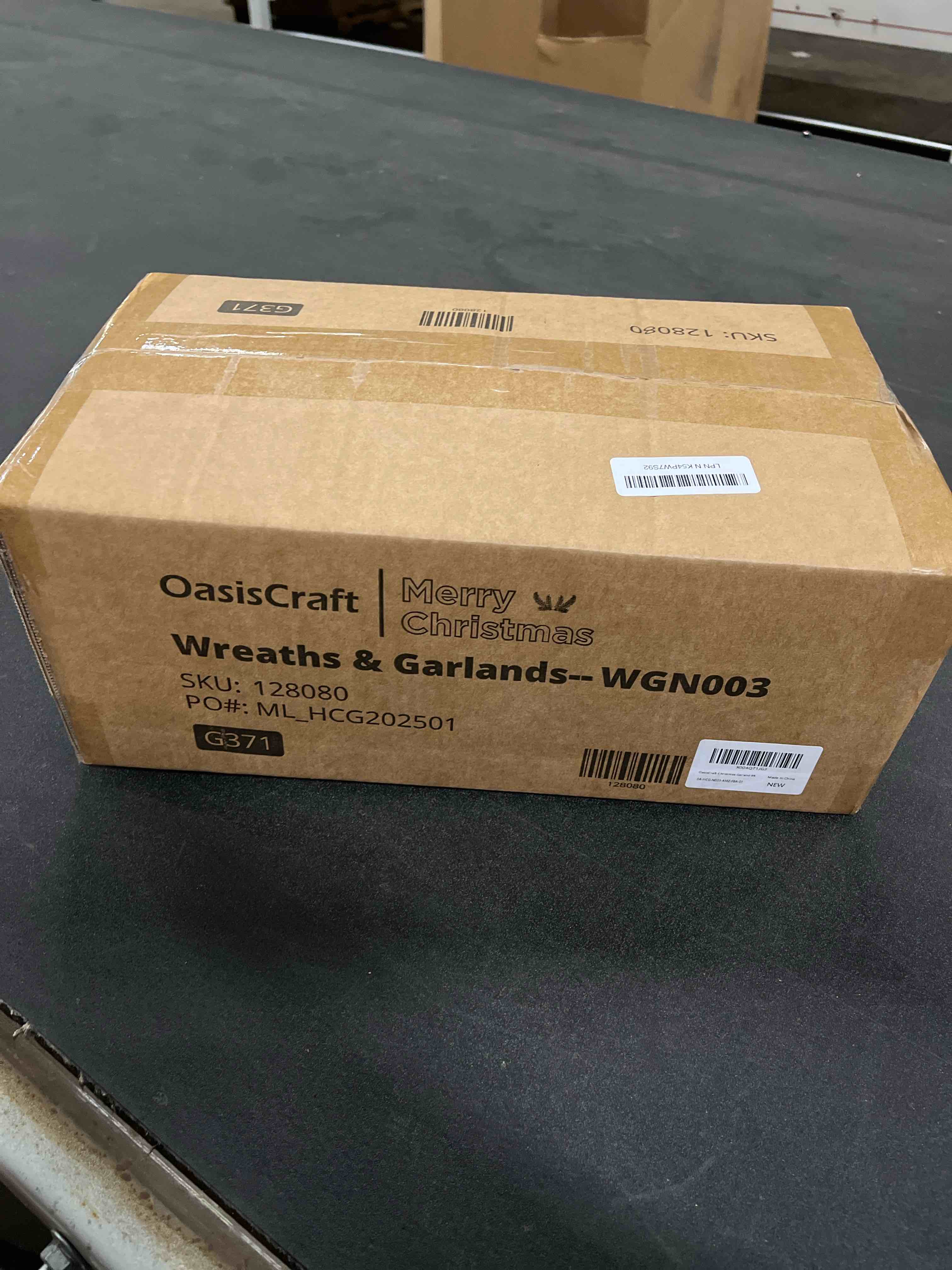 Condition photo showing Good Condition for 9FT Christmas Garland with Pine Cones, Prelit Christmas Garland Greenery Outdoor Lighted Pine Garland, Mantle Garland Christmas Holiday Decoration Indoor (Pinecone, 9ft) Polyvinyl Chloride (PVC)