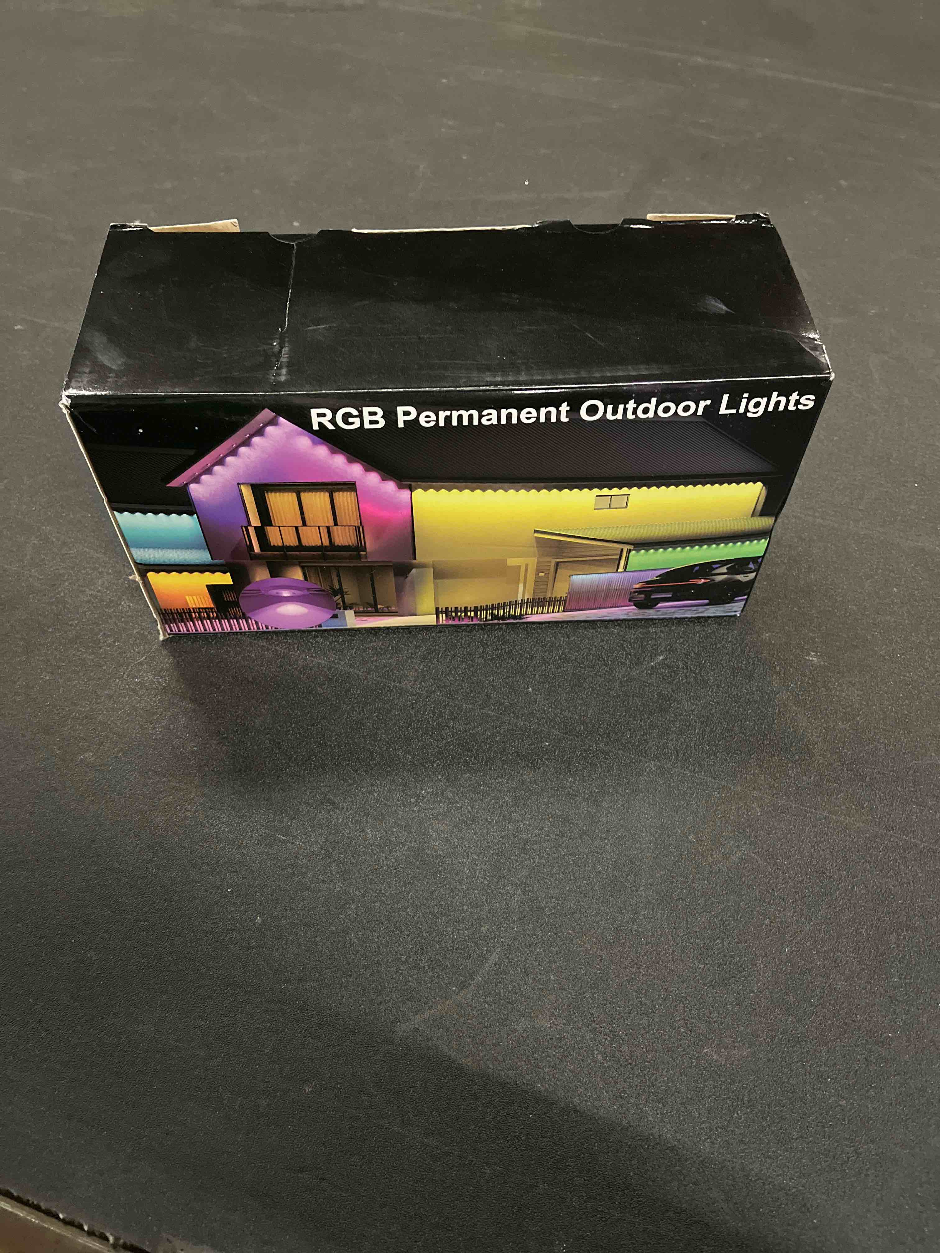 Condition photo showing Good Condition for Nexillumi Permanent Outdoor Lights for House, 100ft Smart RGB LED Lights Outside with 16 Million DIY Colors, IP67 Waterproof Eternity Eaves Lighting for Christmas Halloween Holiday Daily Decorations