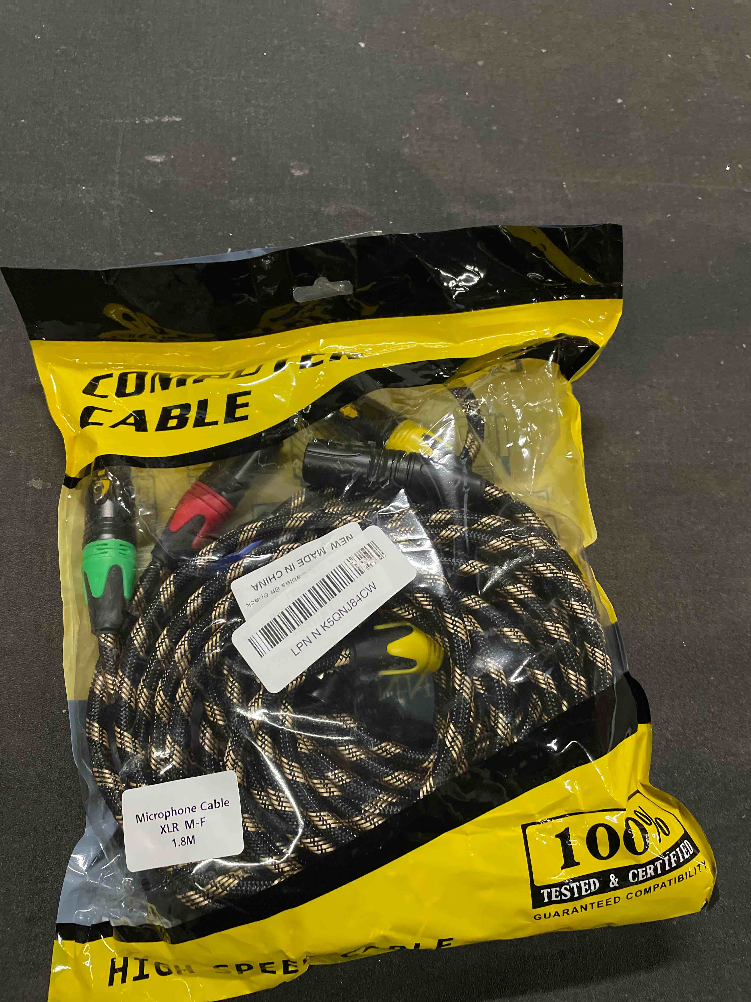 Condition photo showing Good Condition for Braided XLR Cables 6ft 6 Pack, XLR Microphone Cable, 3-pin Professional Male to Female Balanced Mic Cable, X LR Speaker Cable for Microphone Mixer Multicolor 6FT Multicolor 6