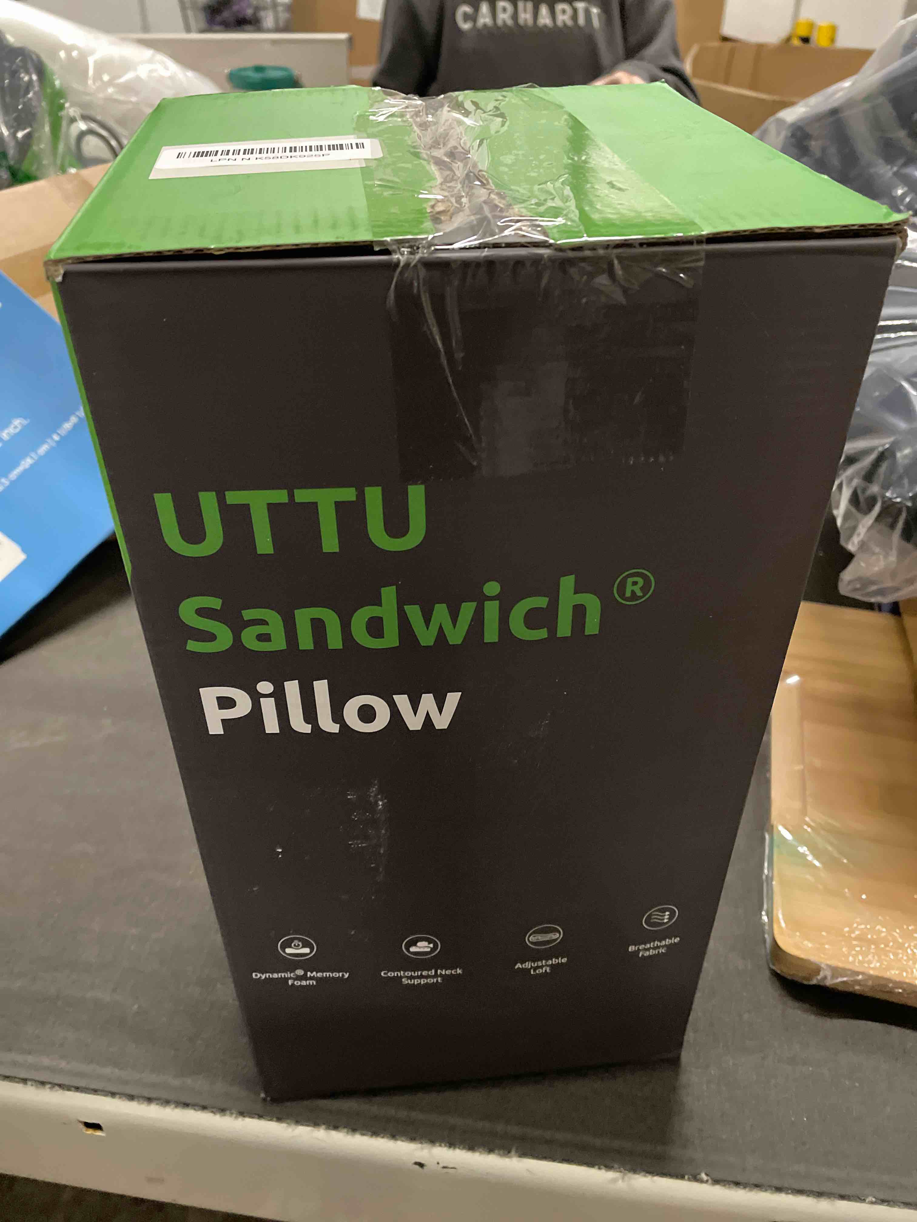 Condition photo showing Good Condition for UTTU Cervical Pillow for Neck Strain Relief, Memory Foam Neck Pillow for Sleeping, Adjustable Orthopedic Sandwich Pillow, Contour Cooling for Side Back Stomach Sleeper, Medium(23.6"×14"×5.2"/4.5") Medium Size