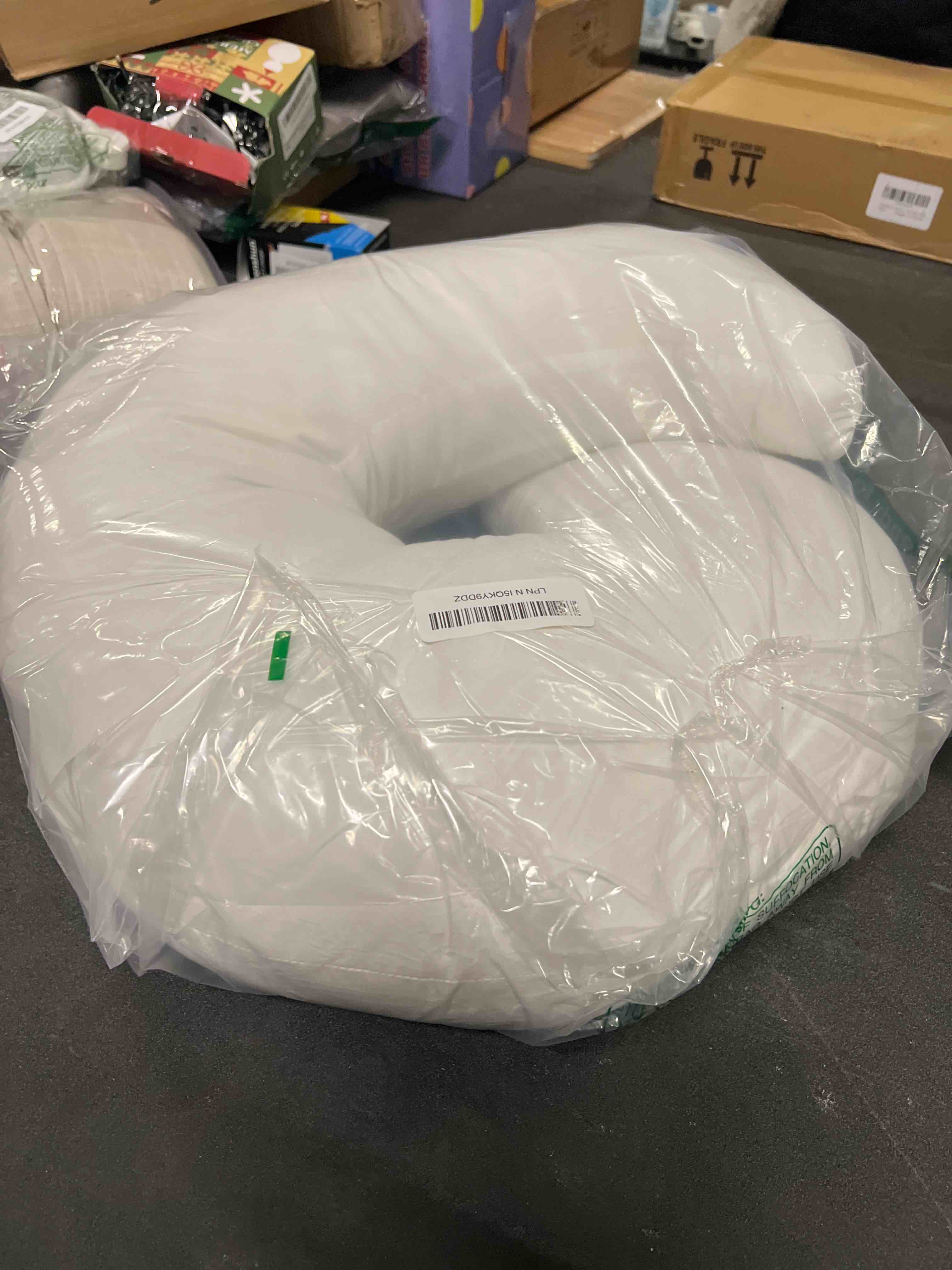 Condition photo showing As Is for Nursing Pillow and Positioner with Cover for Breastfeeding and Bottle Feeding, Propping Baby, Tummy Time, Baby Sitting Support, Awake-Time Support (Pillow Only, 22" x 17.7" x 5.9") Pillow Only 22" x 17.7" x 5.9"