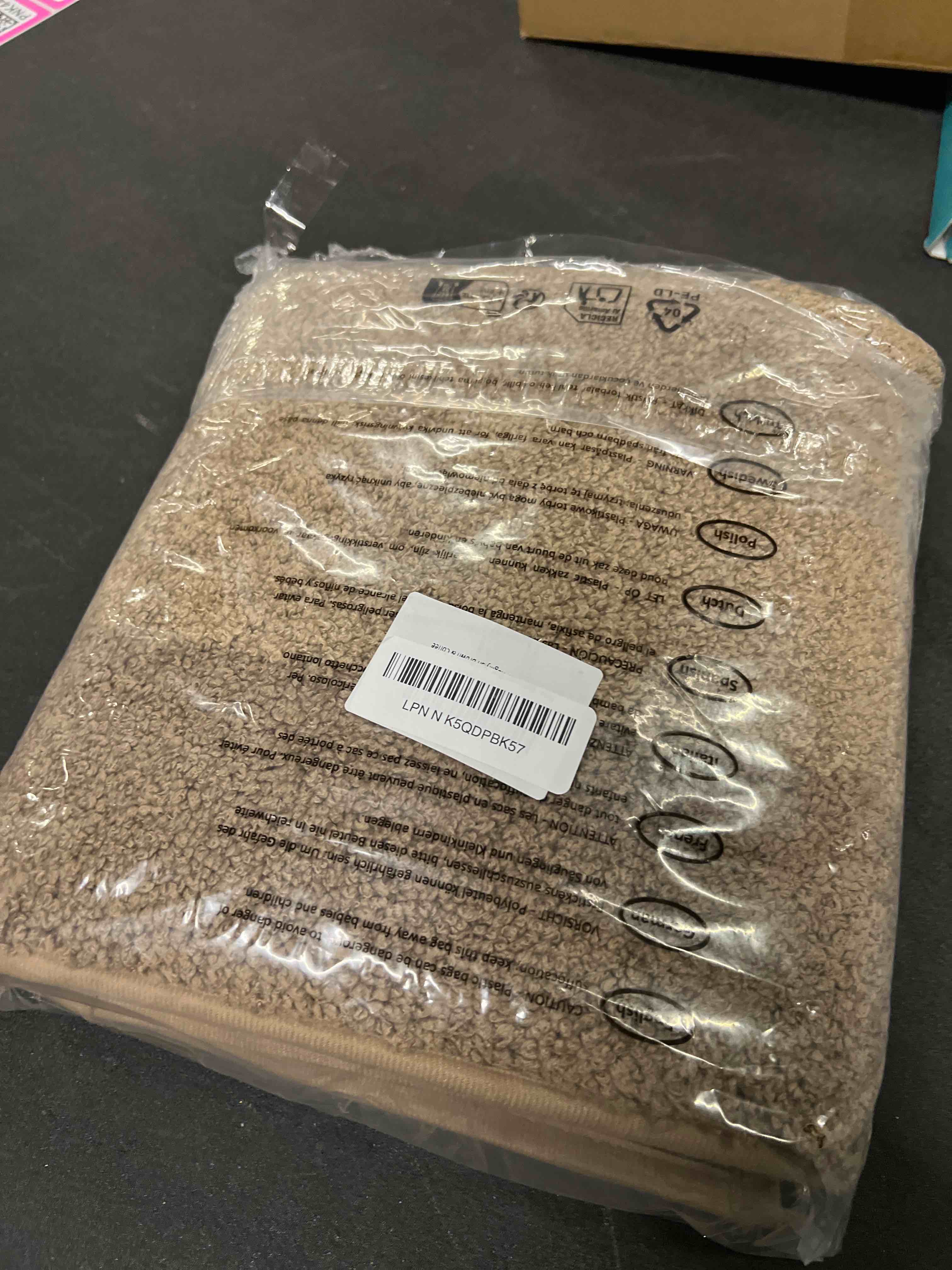 Condition photo showing As Is for Bathroom Rugs 20" x 30", Non-Slip Extra Soft Absorbent Bath Rugs, Machine Washable Quick Dry Bath Mats for Bathroom Floor, Shower, Bathtub and Sink, Grayish Brown & Coffee Grayish Brown & Coffee 20" x 30"