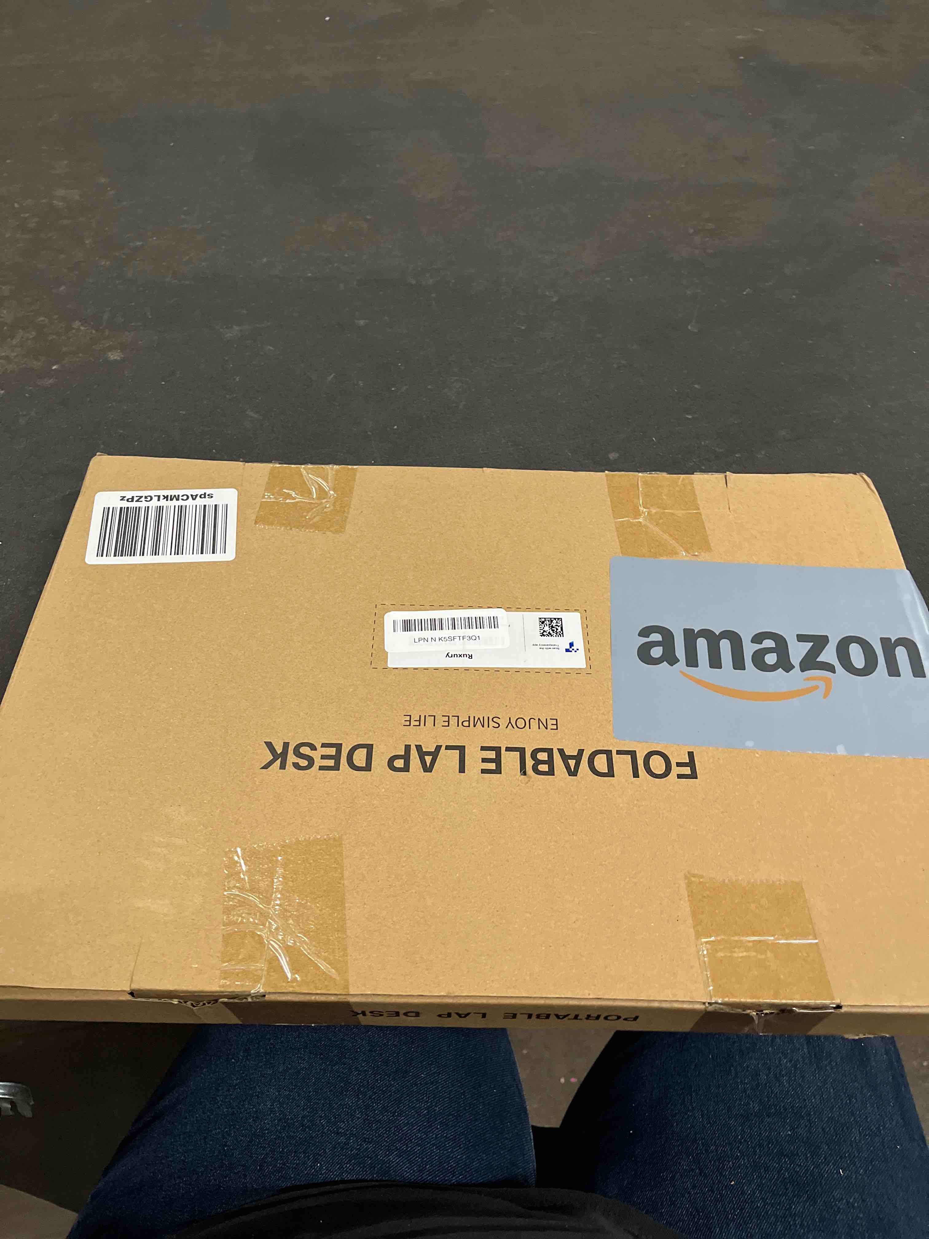 Condition photo showing Good Condition for Ruxury Foldable Lap Desk Laptop Stand Bed Desk Table Tray, Breakfast Serving Tray, Portable & Lightweight Mini Table, Lap Tablet Desk for Sofa Couch Floor - Wood Wood Medium