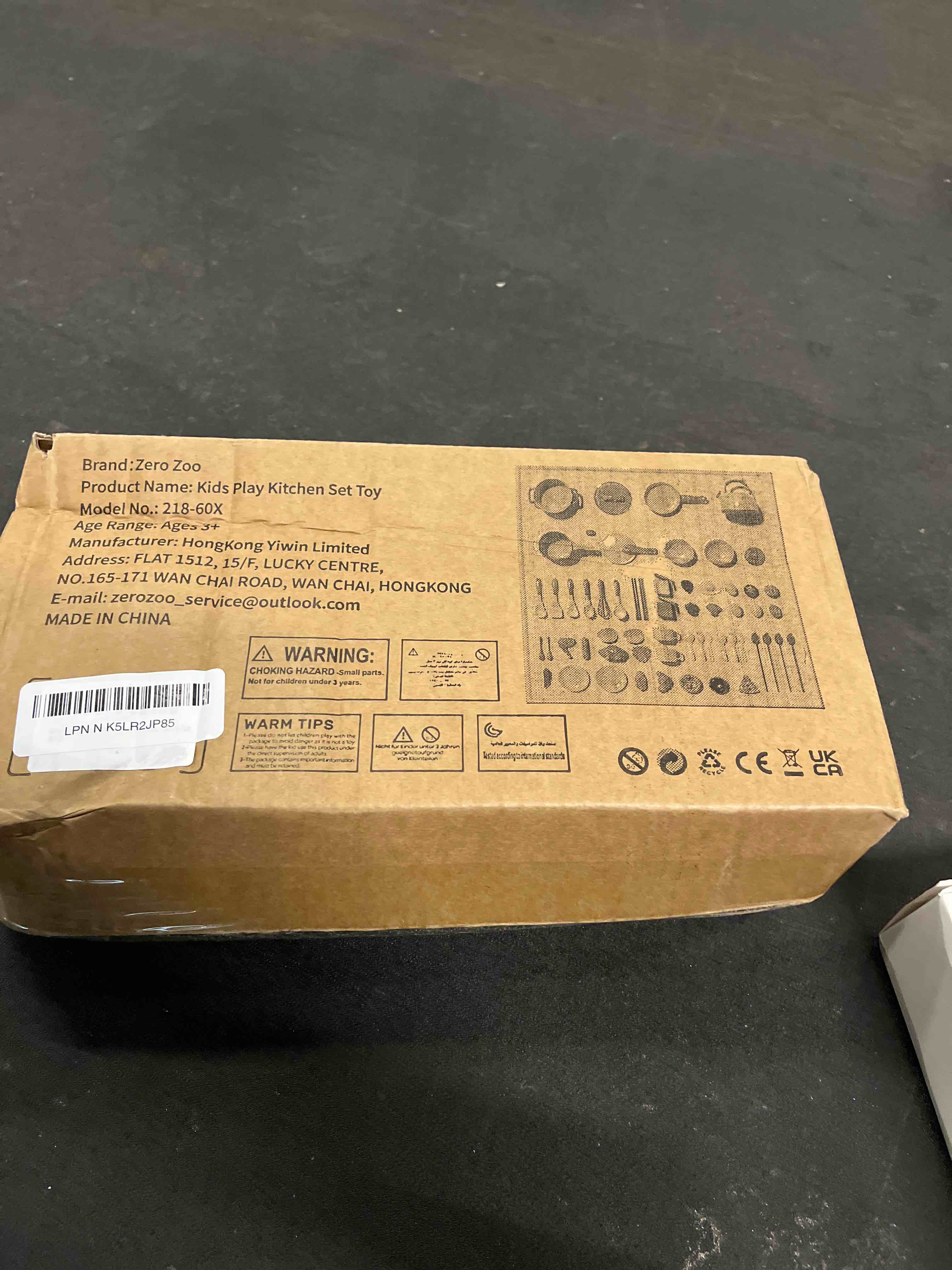 Condition photo showing Good Condition for 60Pcs Kids Mini Play Kitchen Accessories, Pretend Cooking Play Set with Cookware, Tableware & Fruit & BBQ Sets, Learning Gift for Boys, Girls, Toddlers,Pink Pink 60 Pcs