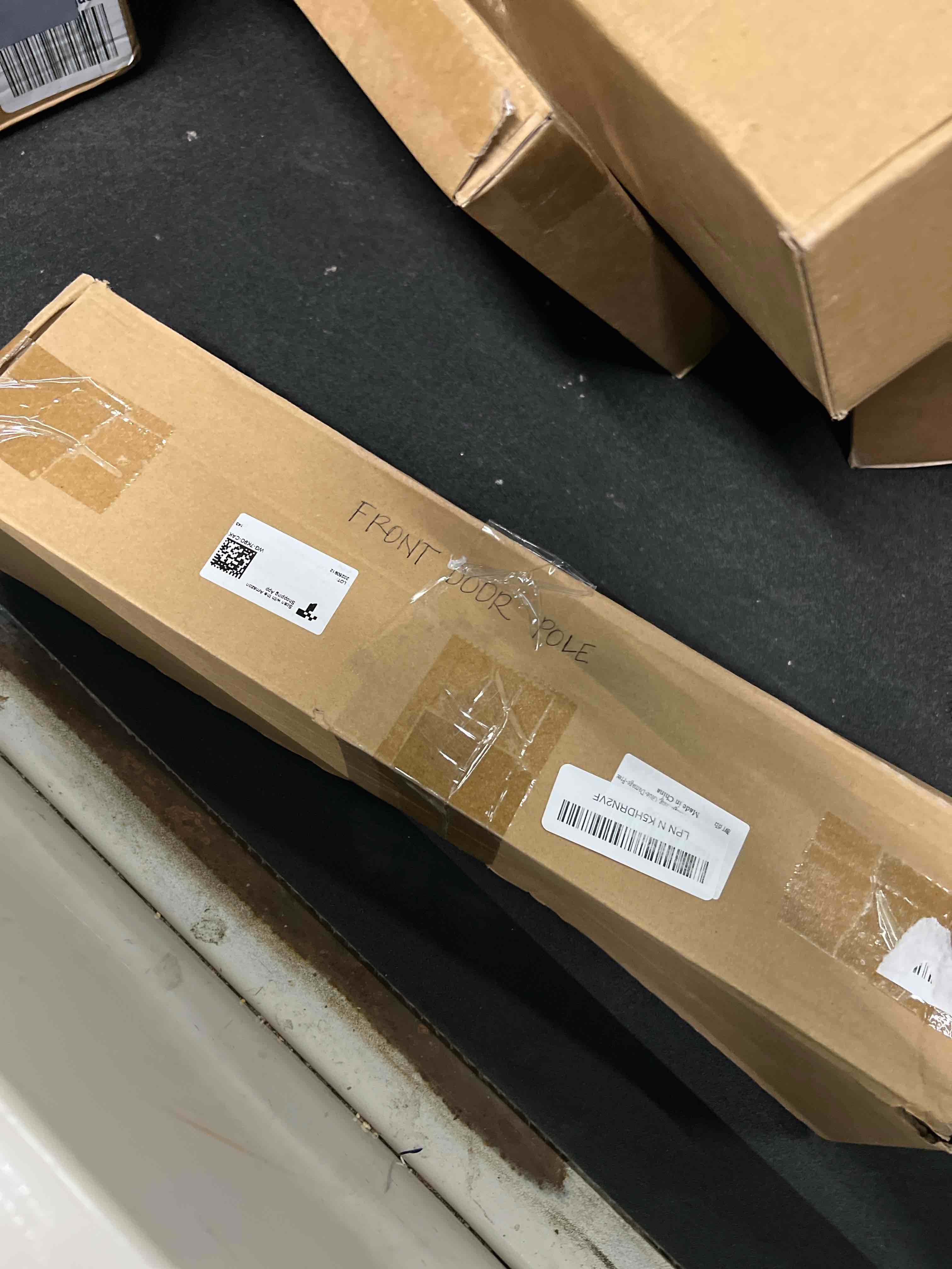 Condition photo showing As Is for Garland Hanger for Door Frame, Adjustable Fits 32"- 80" Doors, Front Door Garland Hanger for Holiday Decor Holds Wreaths, Lights, No Screws, Drilling, Glue-Damage-Free