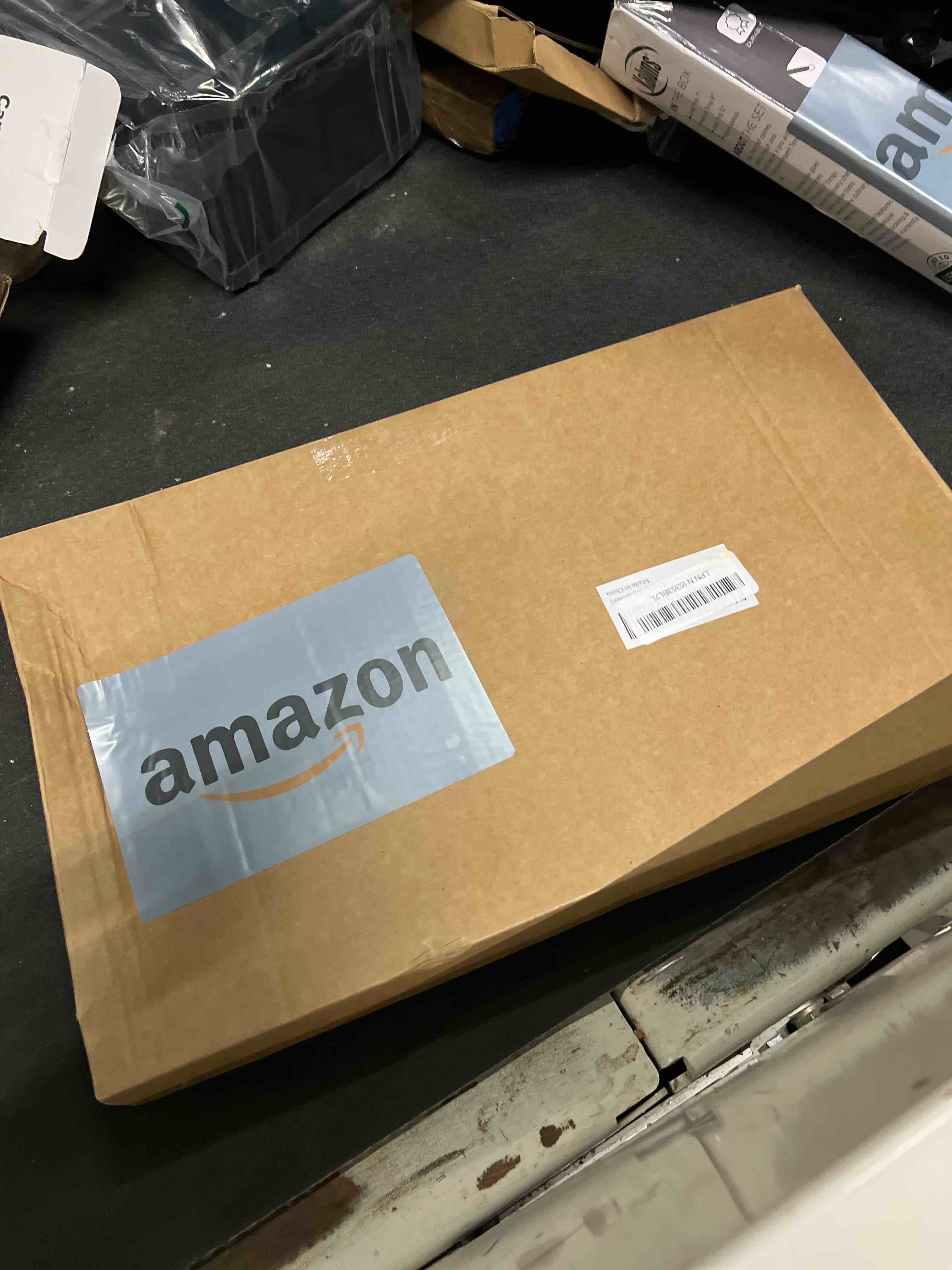 Condition photo showing As Is for SUNNYPARK Christmas Tree Collar, Handmade Artificial Rattan Wicker Christmas Stand Tree Collar Basket Base Cover for Holiday Decoration-Square Brown