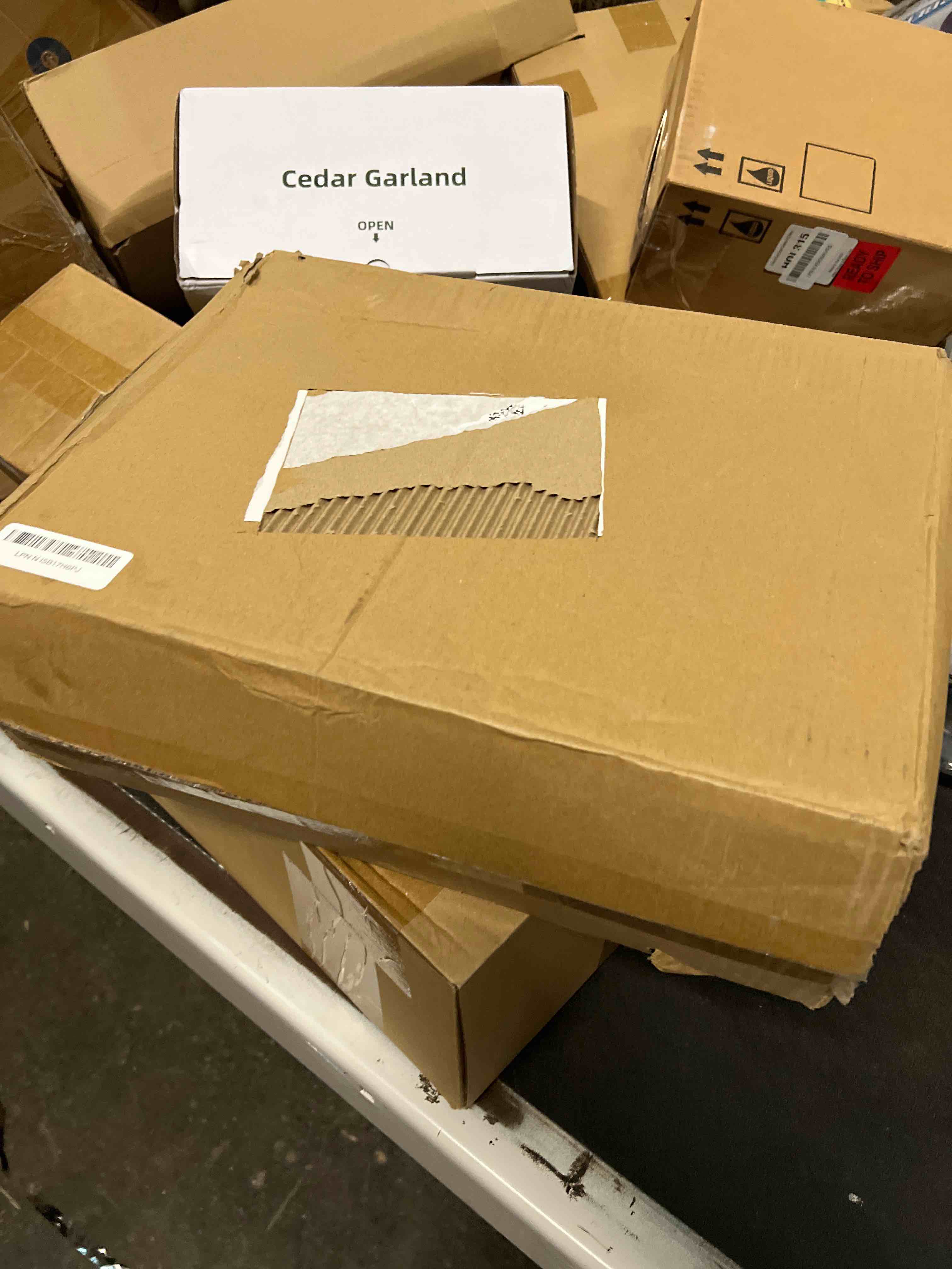 Condition photo showing As Is for ANVAVO 12 Pack Thick Christmas Tree Fence White Wooden Picket Fence Tree Fences Decorations for Kids Pet Dogs Xmas Wedding Party Decor Miniature Home Garden Border Lawn Edge Fences, 15.7 x 12 Inch 12 15.7 x 12 Inches