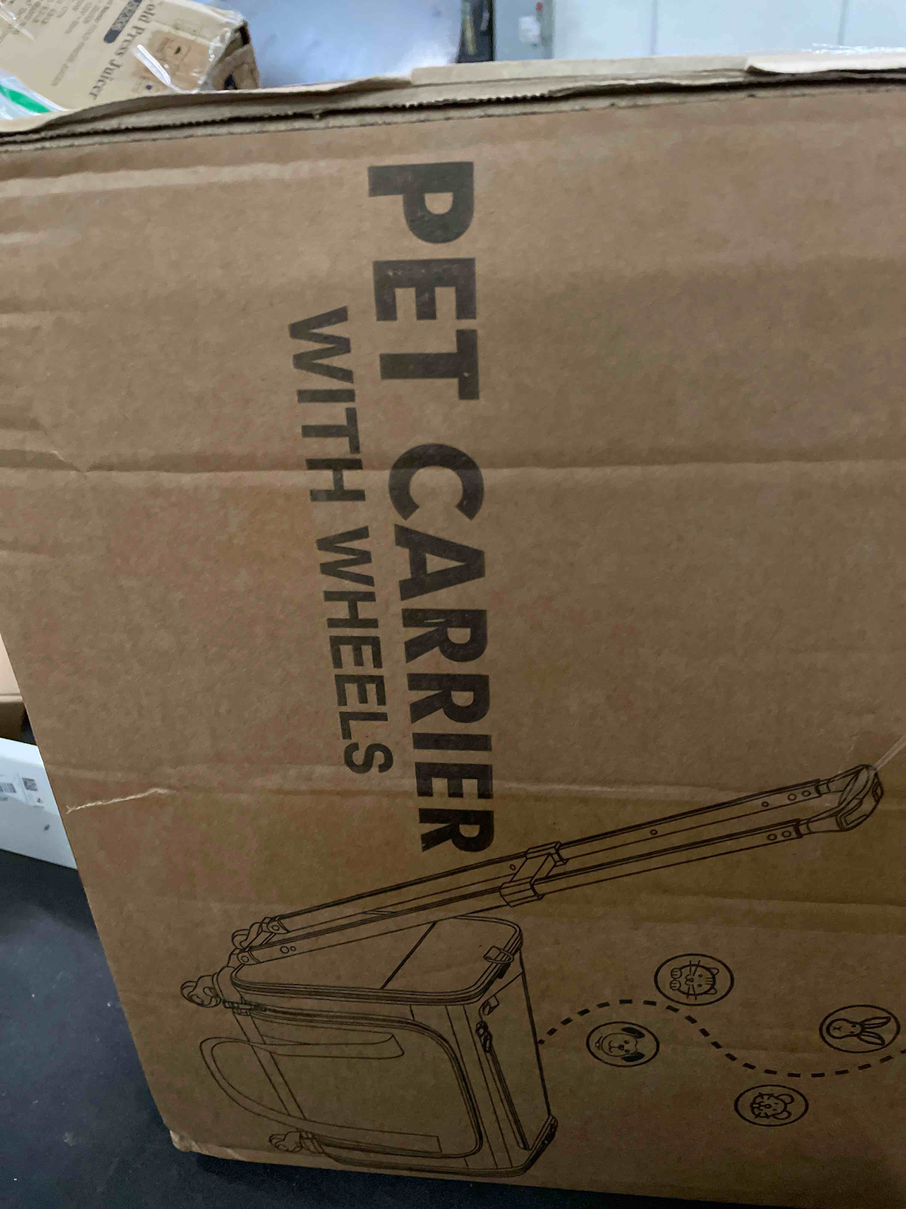 Condition photo showing Good Condition for Pet Carrier with Wheels for Cat and Small Dogs: Expandable Airline Approved Rolling Cat Carrier - Cat Carrier Soft for Pets Under 25lbs Travel Plane Trip