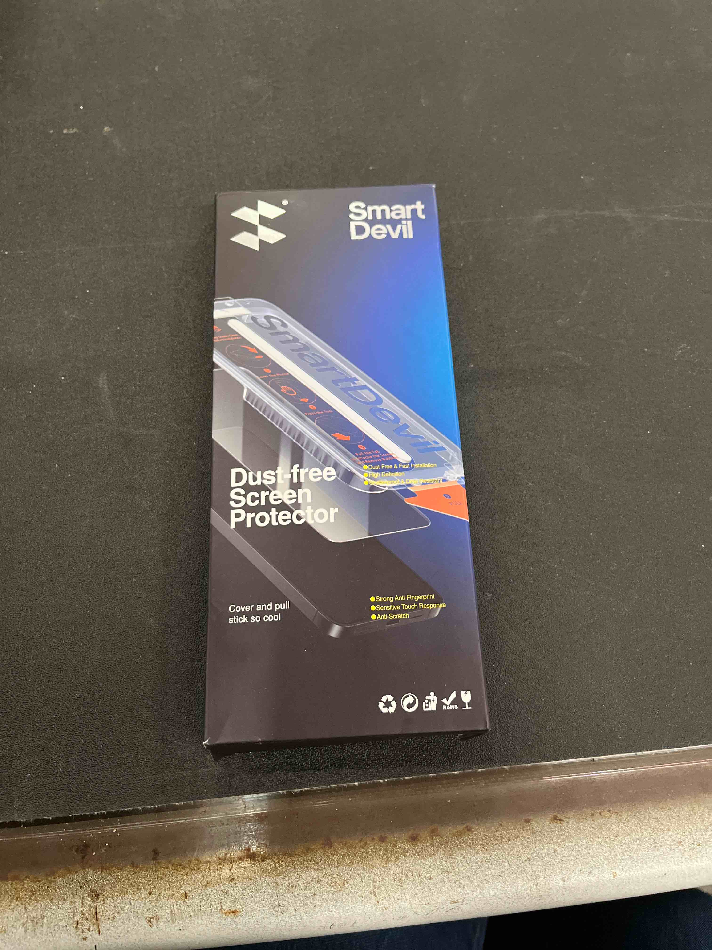 Condition photo showing Good Condition for SMARTDEVIL [3 Pack for Samsung Galaxy S25 Screen Protector, Finger Print Reader Compatible, Fast & Easy Installation, Clear 9H Tempered Glass Film, Alignment Frame [Dust-Free & Bubble-Free]