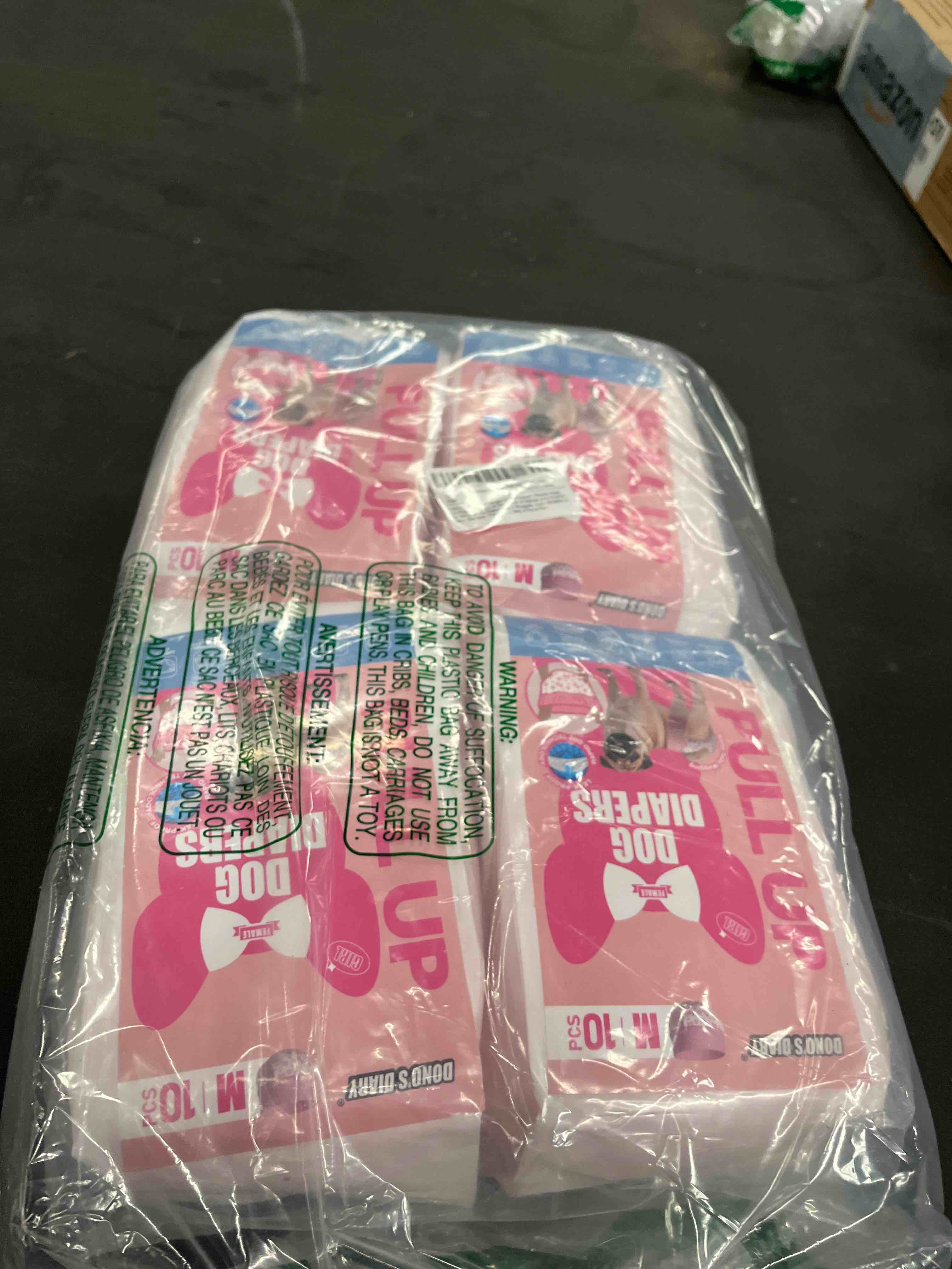 Condition photo showing Good Condition for Dono Disposable Pull It Up Female Dog Diapers, 360° Stretchy Waist Puppy Diapers, Super-Absorbent Doggie Diapers with Rapid-Dry Technology Leak-Proof Design for Doggy in Heat Period, M 40 Pcs M 40.0