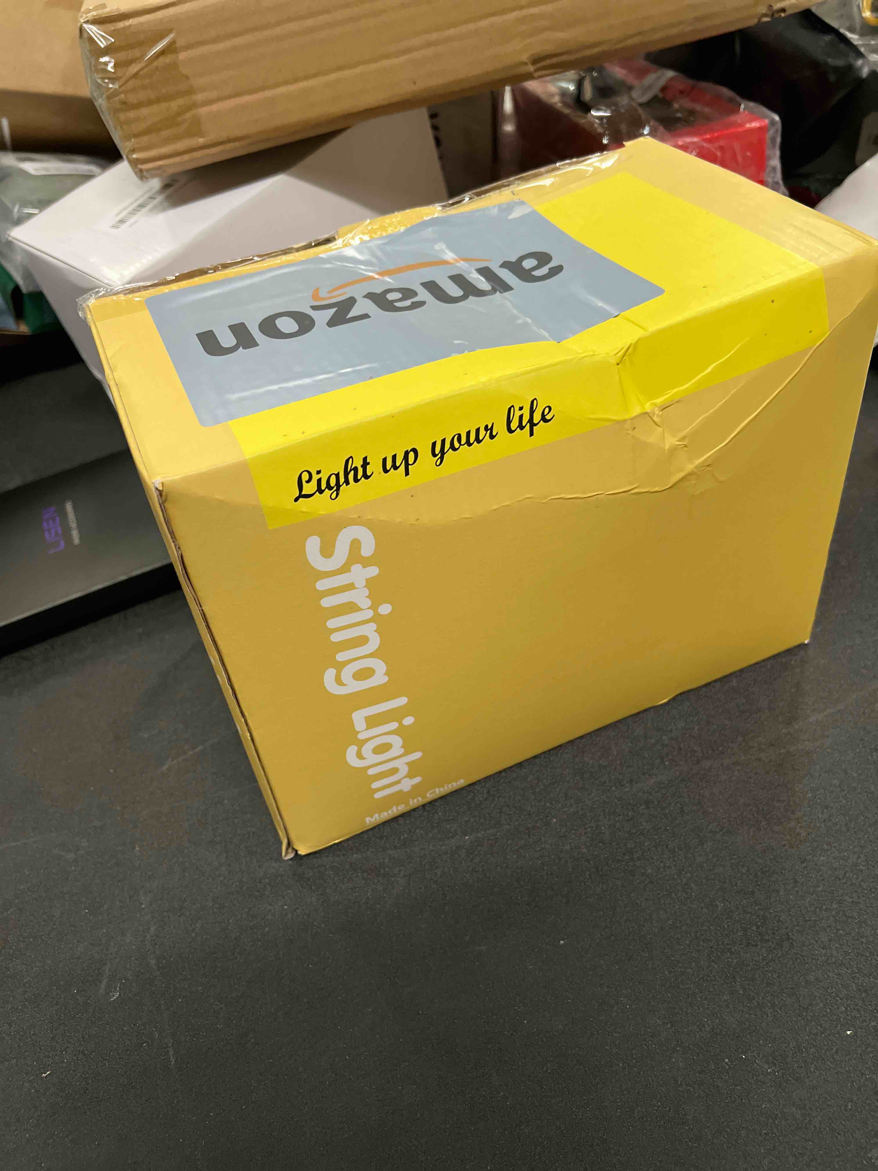 Condition photo showing As Is for IDEAALS 10 Pack Jumbo Multicolor Plug in C9 Christmas Lights Outdoor?LED Pathway Lights Waterproof, Strawberry Light Christmas Decorations Outdoor for Walkway Party Patio Garden Lawn Yard Decor