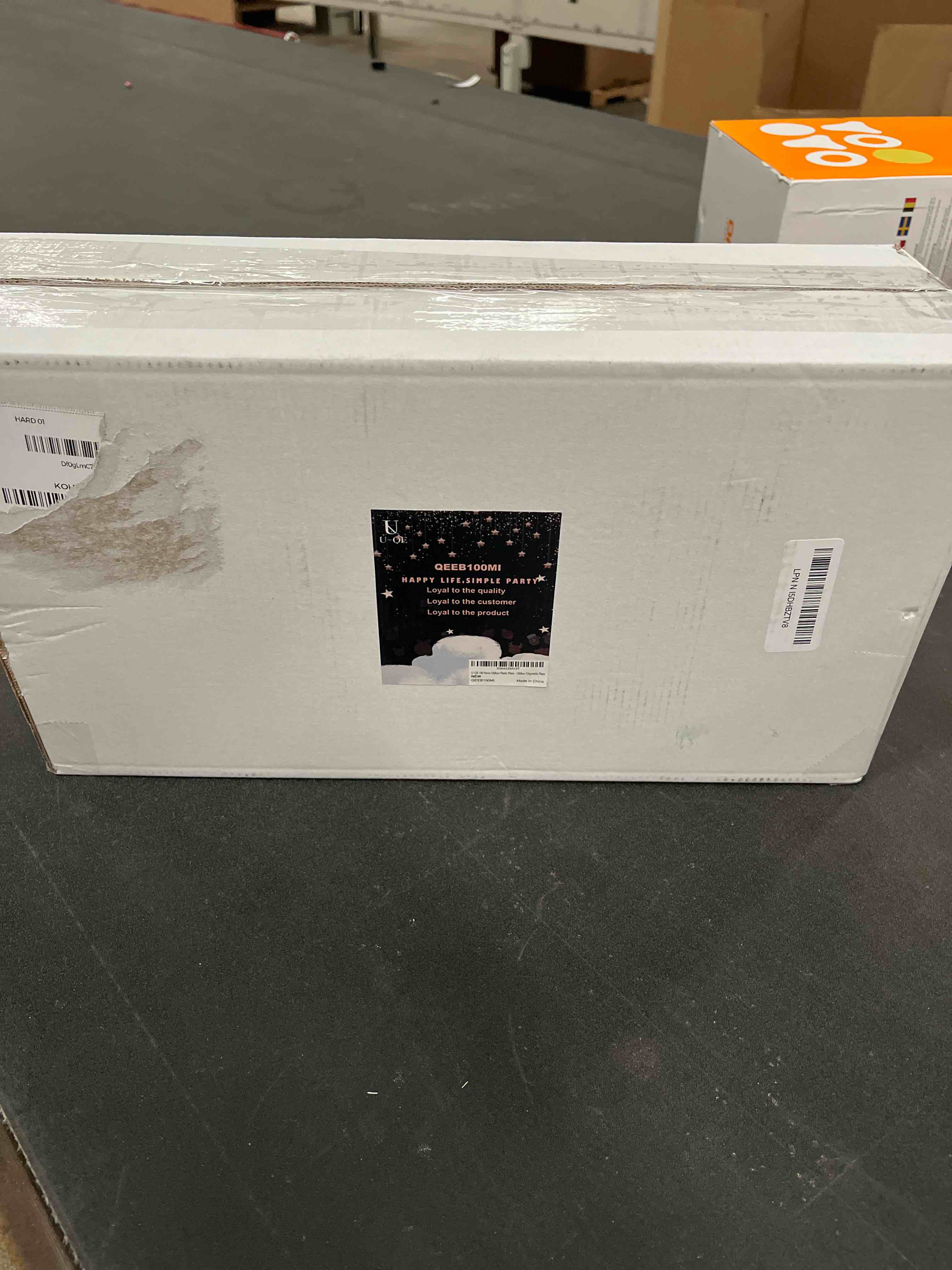 Condition photo showing Good Condition for U-QE 100Piece Thanksgiving Plates Disposable - Ivory Plastic Plates Disposable Heavy Duty - High End Disposable Plate for Thanksgiving Including 50PCS 9 '' Dinner & 50PCS 6.5 '' Dessert Plate