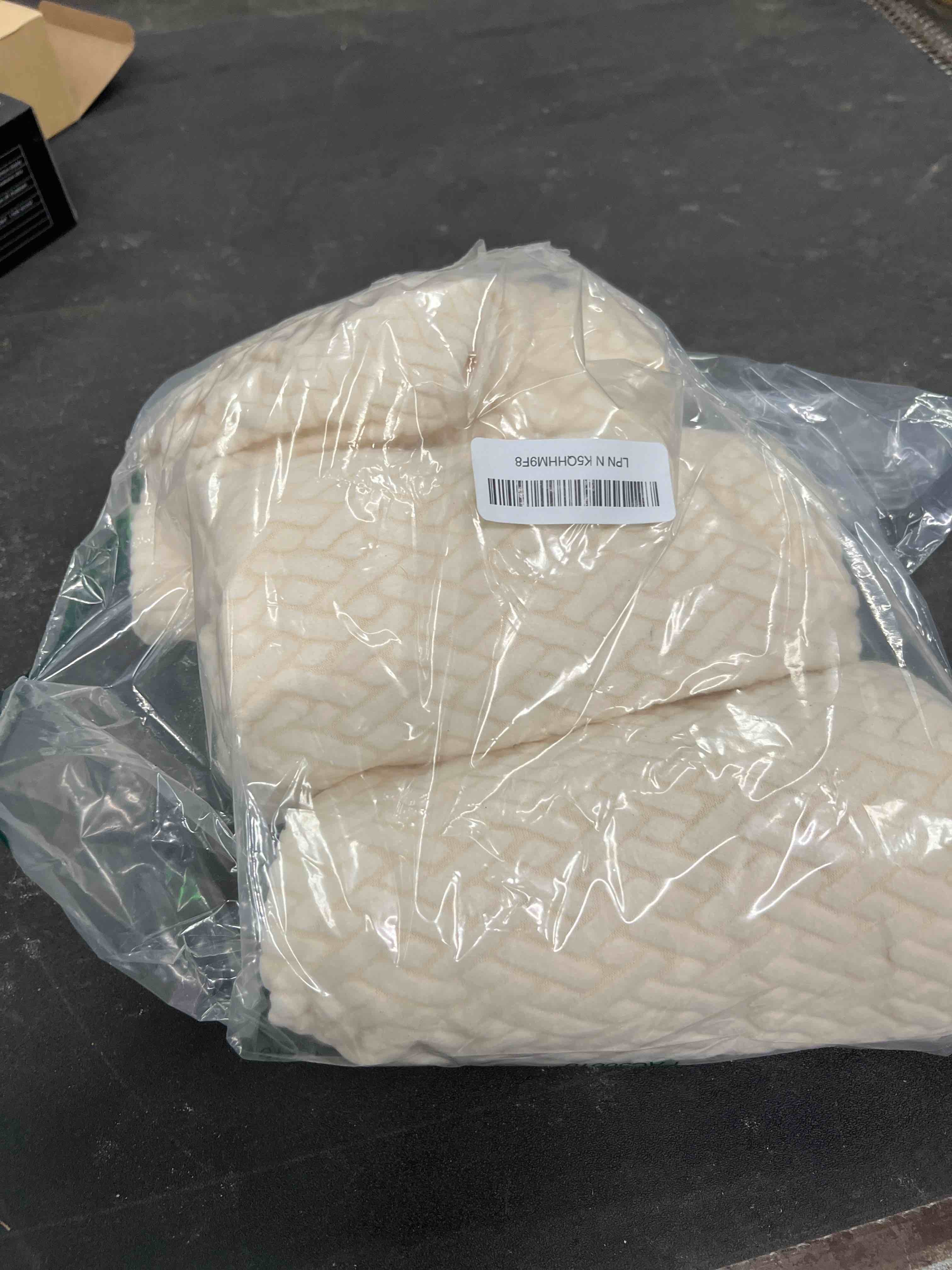 Condition photo showing As Is for hyha Waterproof Couch Cushion Covers, Wear Resistant Couch Cover, Anti Slip Sofa Slipcovers Washable, Soft Thick Jacquard Furniture Protector for Pets Dog (3 Packs, Beige) Beige 3 Packs