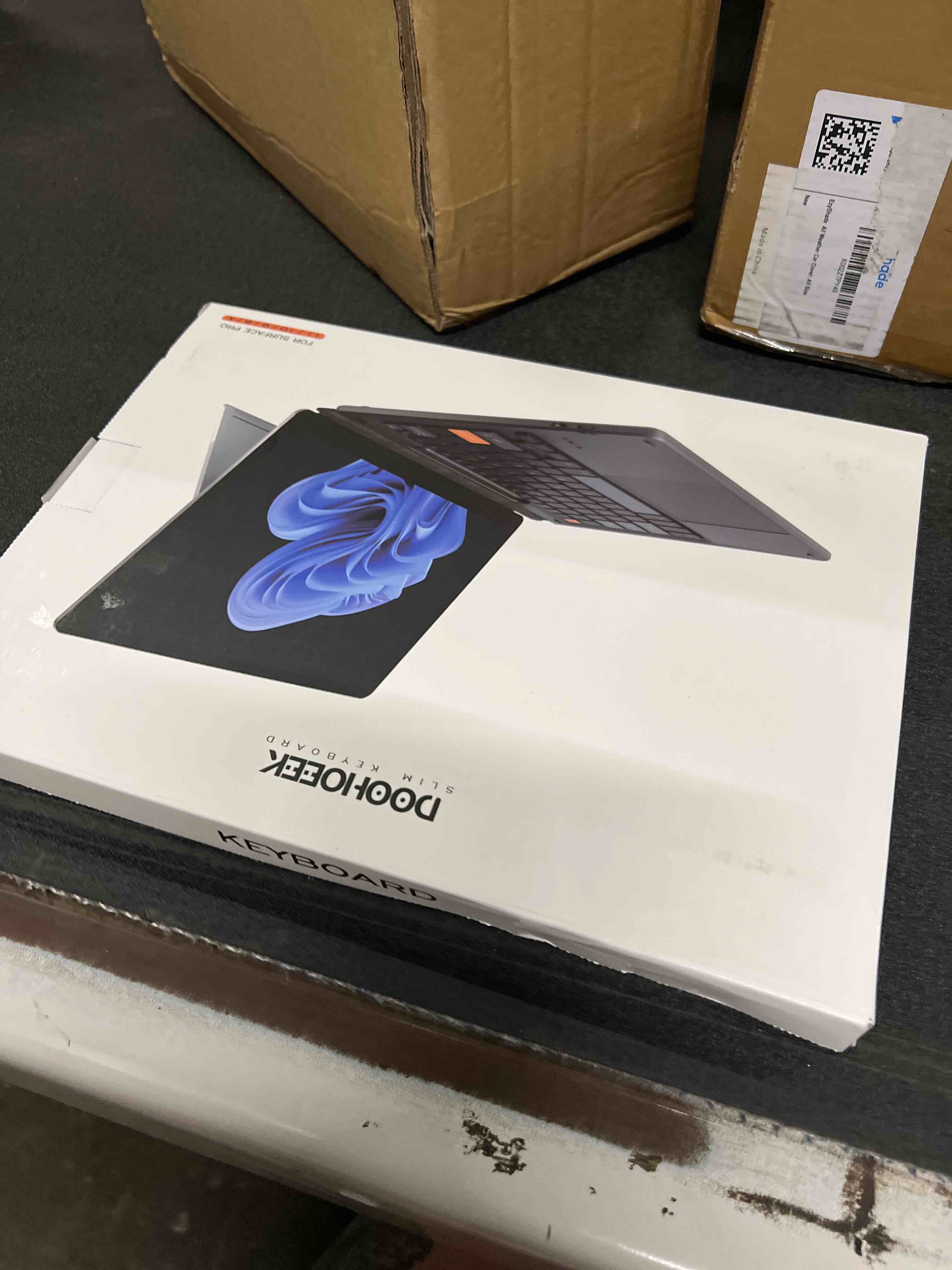 Condition photo showing As Is for Doohoeek Surface Pro 11/10/9/8/X 13 Inch Keyboard, Bluetooth Keyboard with Touch Pad & Pen Slot & Lighting Keys Compatible with Surface Pro Copilot+ 13", Ultra-Slim Keypad for Windows 11, Black