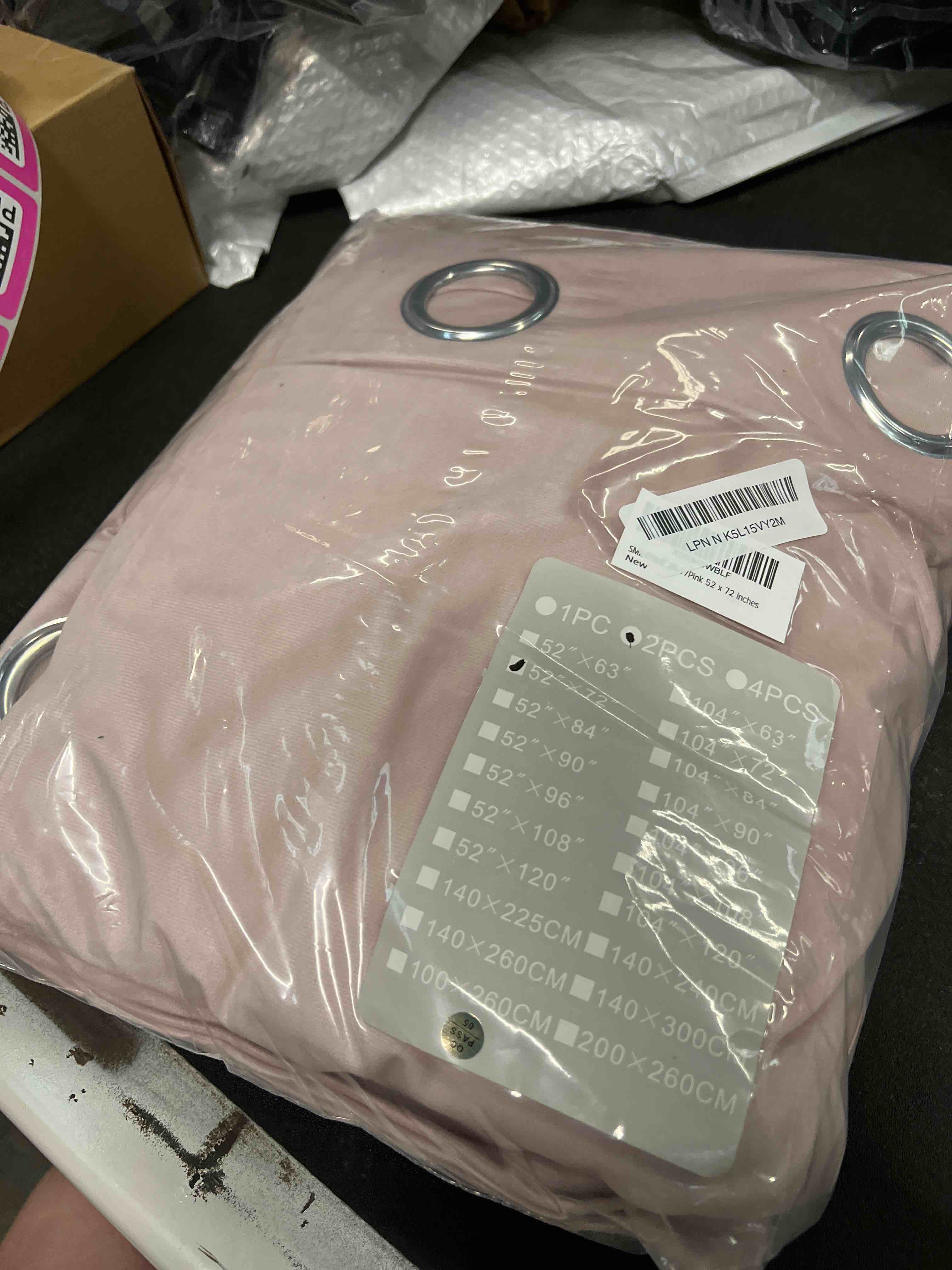 Condition photo showing Good Condition for SMILETIME Pink 72in Long Luxury Velvet Curtain Panels with Grommet, Insulated Soft Privacy Noise Reducing Velvet Window Drapes Thicker Velvet Pinch Pleat Curtains for Living Room, 2 Panels, 52W x 72L 52"W x 72"L (Pack of 2) Pink